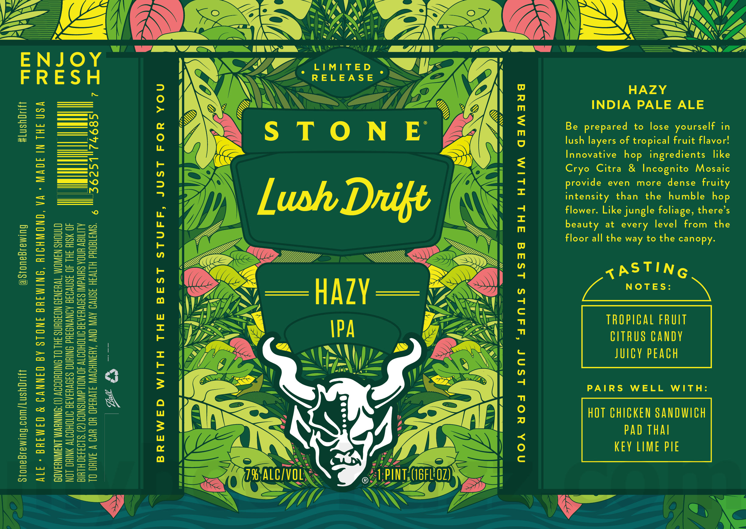 Stone Brewing Richmond Adding Lush Drift Hazy IPA Stone Brewing Richmond Adding Lush Drift Hazy IPA
