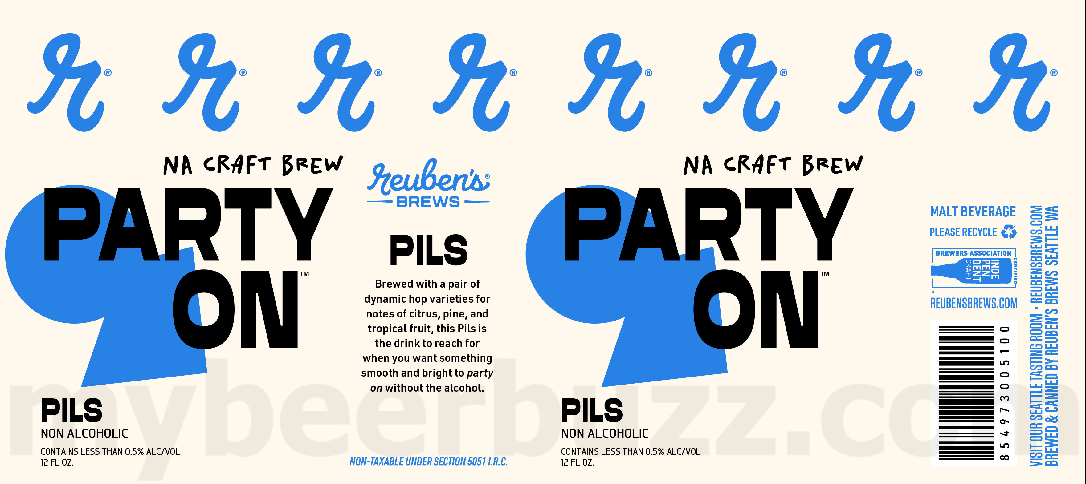 Reuben’s Brews Adding Party On IPA & Party On Pils Non-Alcoholic Beers 10 apostMBB 4158