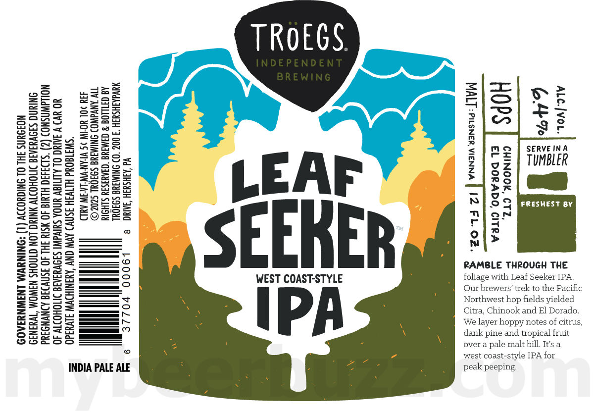 Tröegs Adding 2025 Leaf Seeker, Pennsylvania Dark Lager & Tröegs Pennsylvania Lager 11 apostMBB 4231