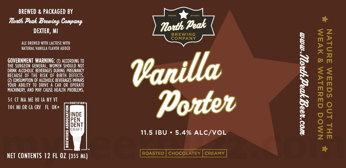 North Peak Updating Scout, Tropical Diabolical, Diabolical, Havoc, Vanilla Porter, Trailblazer, Hail & Siren 13 apostMBB 4310