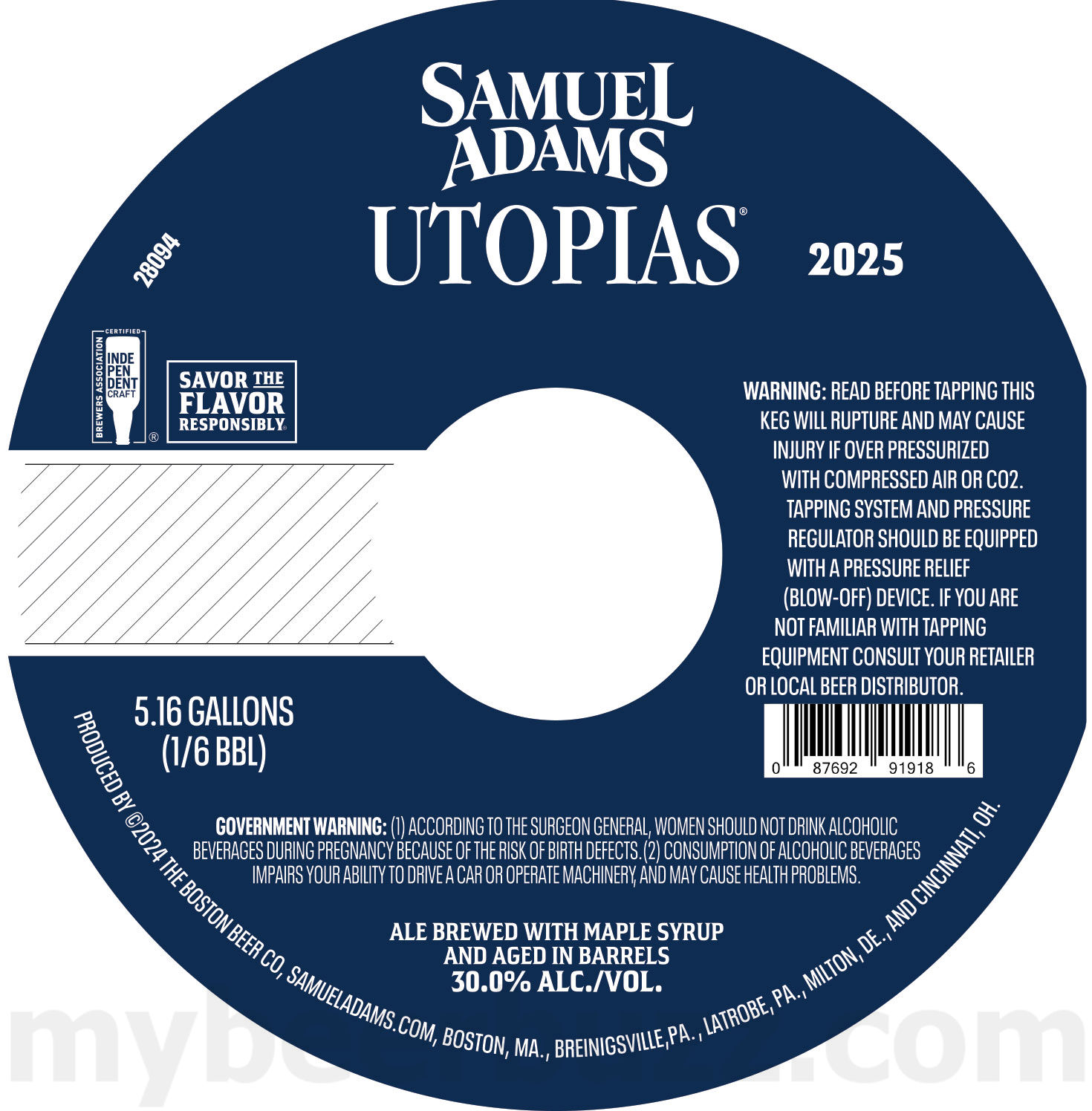 Samuel Adams Utopias 2025 Hitting 30%-AbV 8 apostMBB 4364