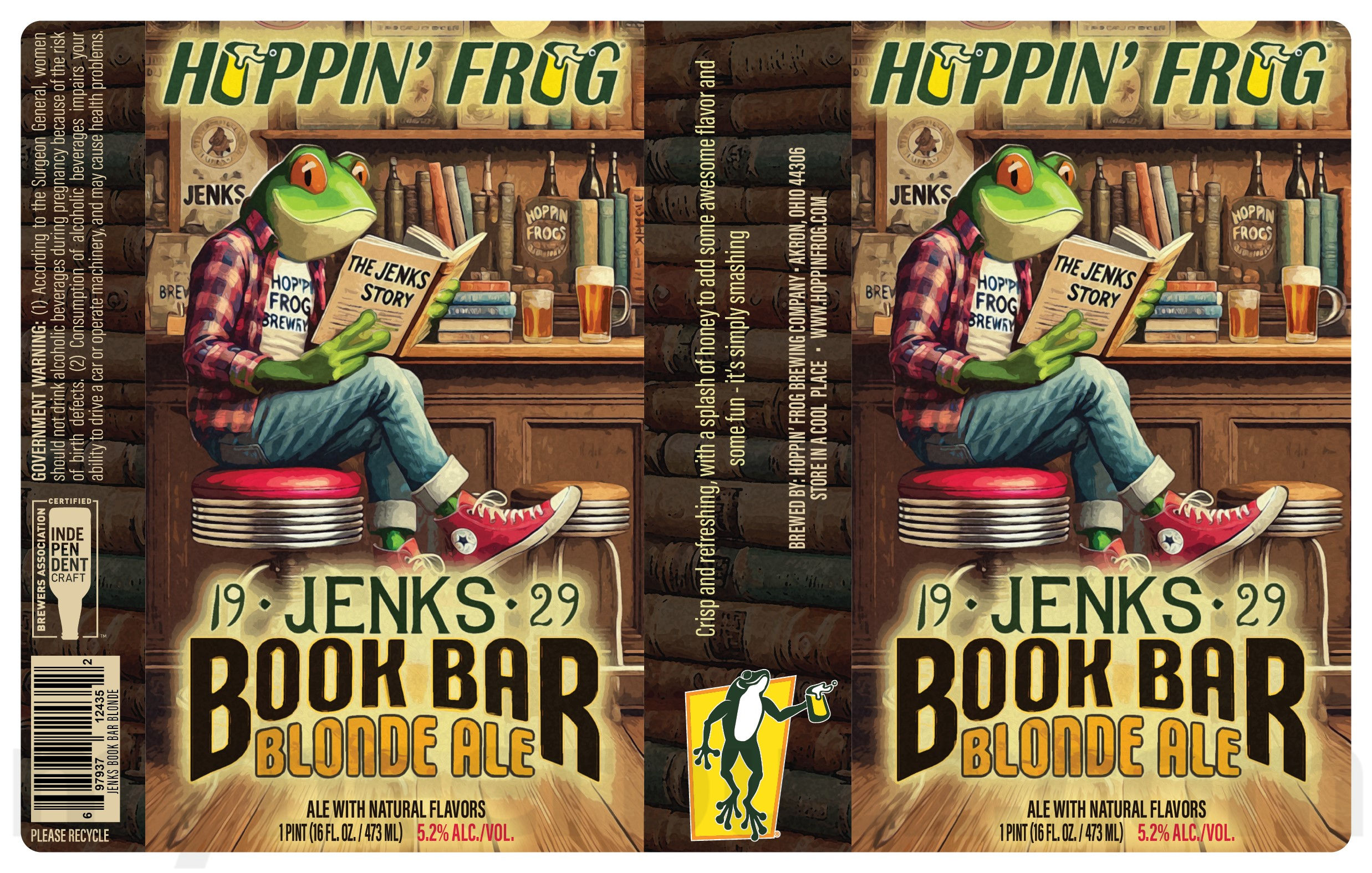 Hoppin’ Frog Adding 1929 Jenks Book Bar Blonde Ale Hoppin’ Frog Adding 1929 Jenks Book Bar Blonde Ale