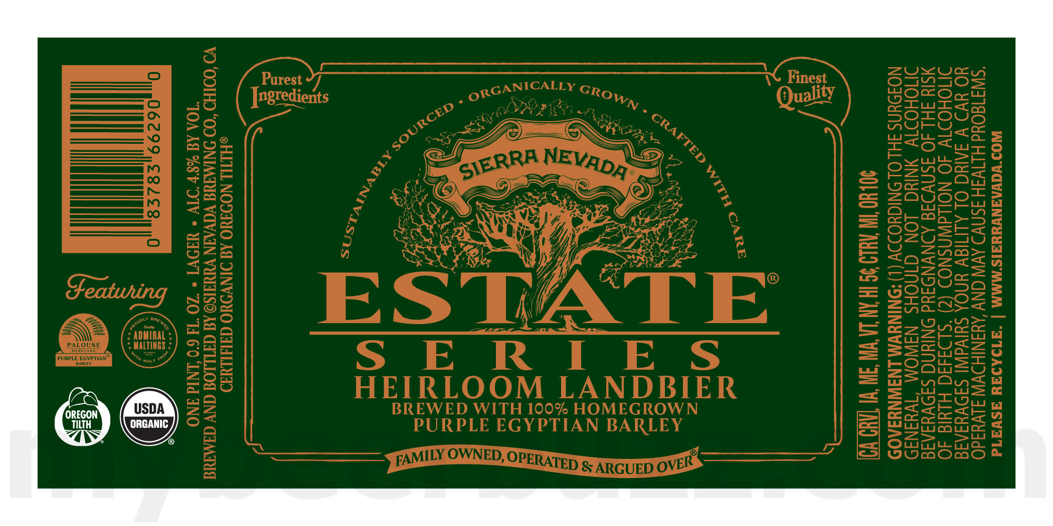 Sierra Nevada Adding Estate Series Heirloom Landbier Sierra Nevada Adding Estate Series Heirloom Landbier