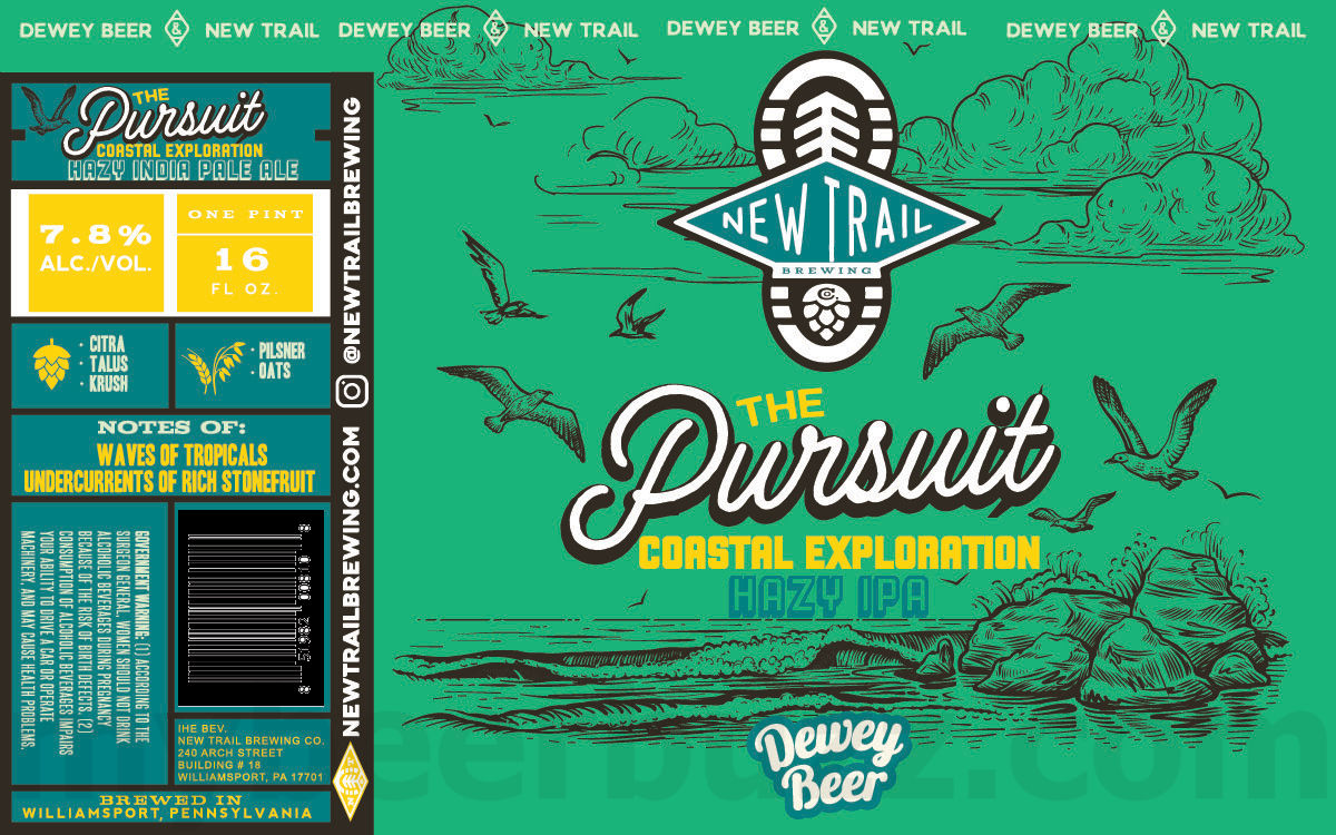 New Trail Working On Key Lime Pie Sour, Bier Beer, Maibock, The Pursuit Coastal Exploration, Relentless Hops, Prickly Pear Sour, 7th Orbit, Red White And Blueberry Sour, Lazy River Pils, Creek Bend, Nectaron Broken Heels, Strawberry Krush Pop, Lush Krush Pop, Nectaron Double Broken Heels, Festbier, Krush Broken Heels, 1909 Light, Cryo Triple Broken Heels & Painted Sky Cans 32 apostMBB 4425