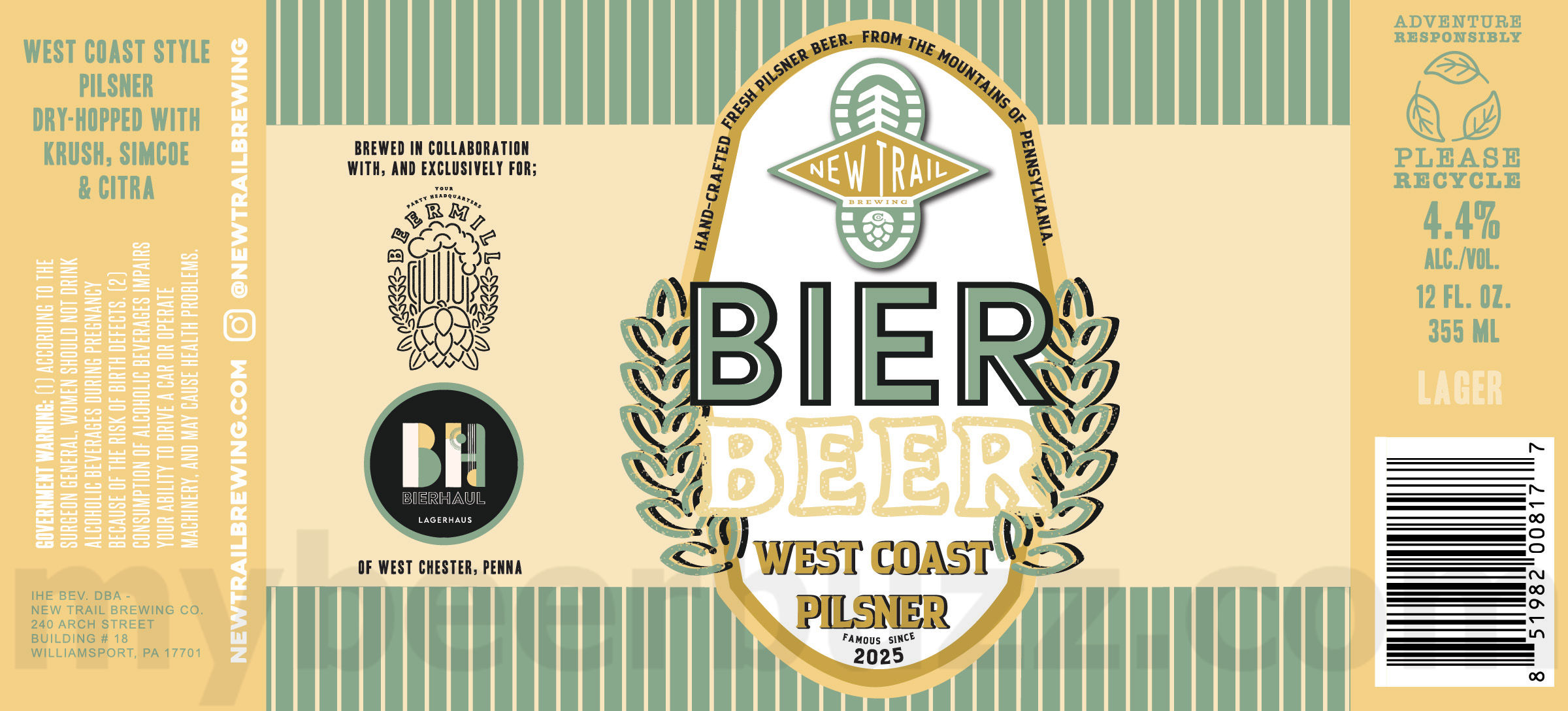 New Trail Working On Key Lime Pie Sour, Bier Beer, Maibock, The Pursuit Coastal Exploration, Relentless Hops, Prickly Pear Sour, 7th Orbit, Red White And Blueberry Sour, Lazy River Pils, Creek Bend, Nectaron Broken Heels, Strawberry Krush Pop, Lush Krush Pop, Nectaron Double Broken Heels, Festbier, Krush Broken Heels, 1909 Light, Cryo Triple Broken Heels & Painted Sky Cans 34 apostMBB 4427