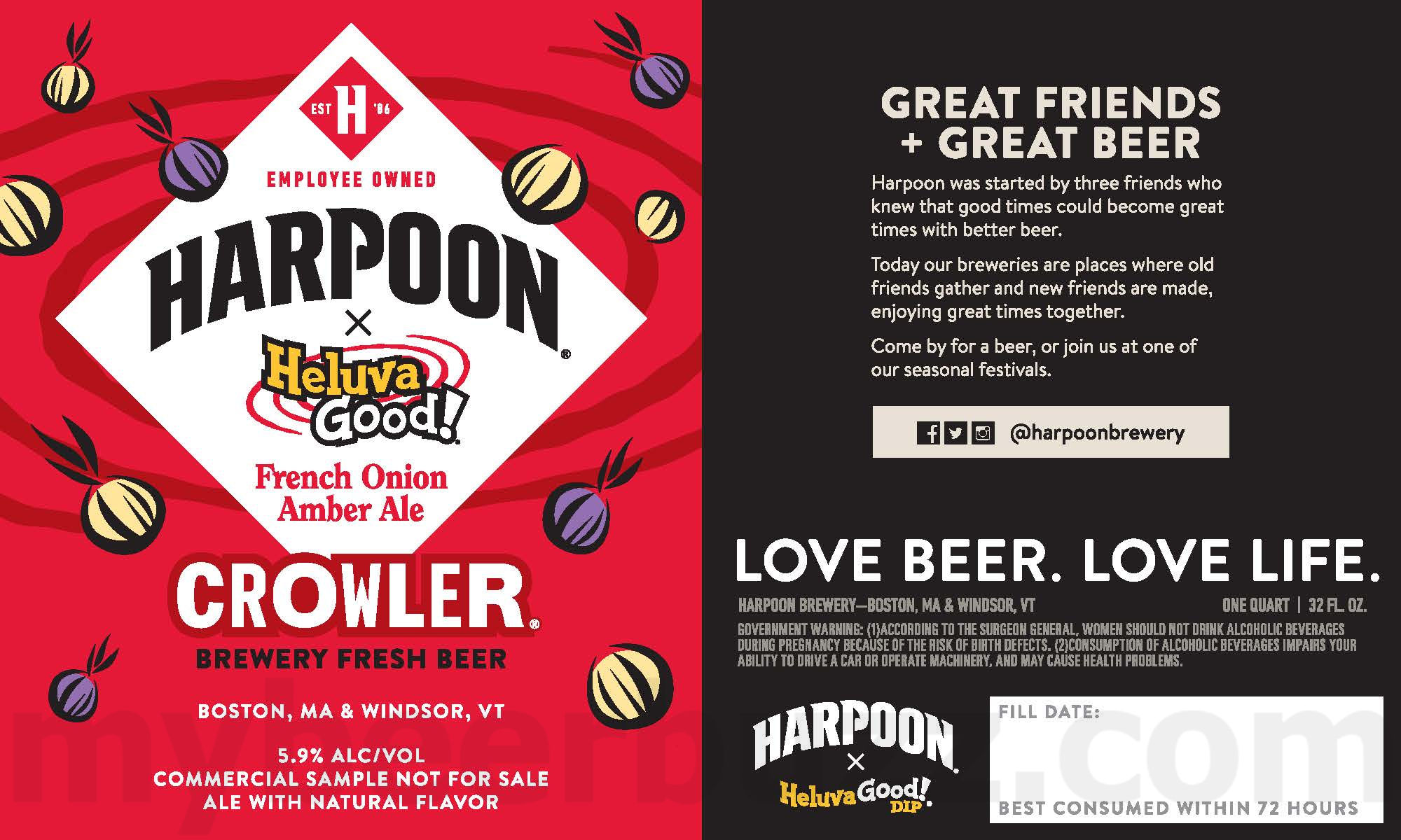 Harpoon & Heluva Good! Team Up For French Onion Amber Ale Harpoon & Heluva Good! Team Up For French Onion Amber Ale