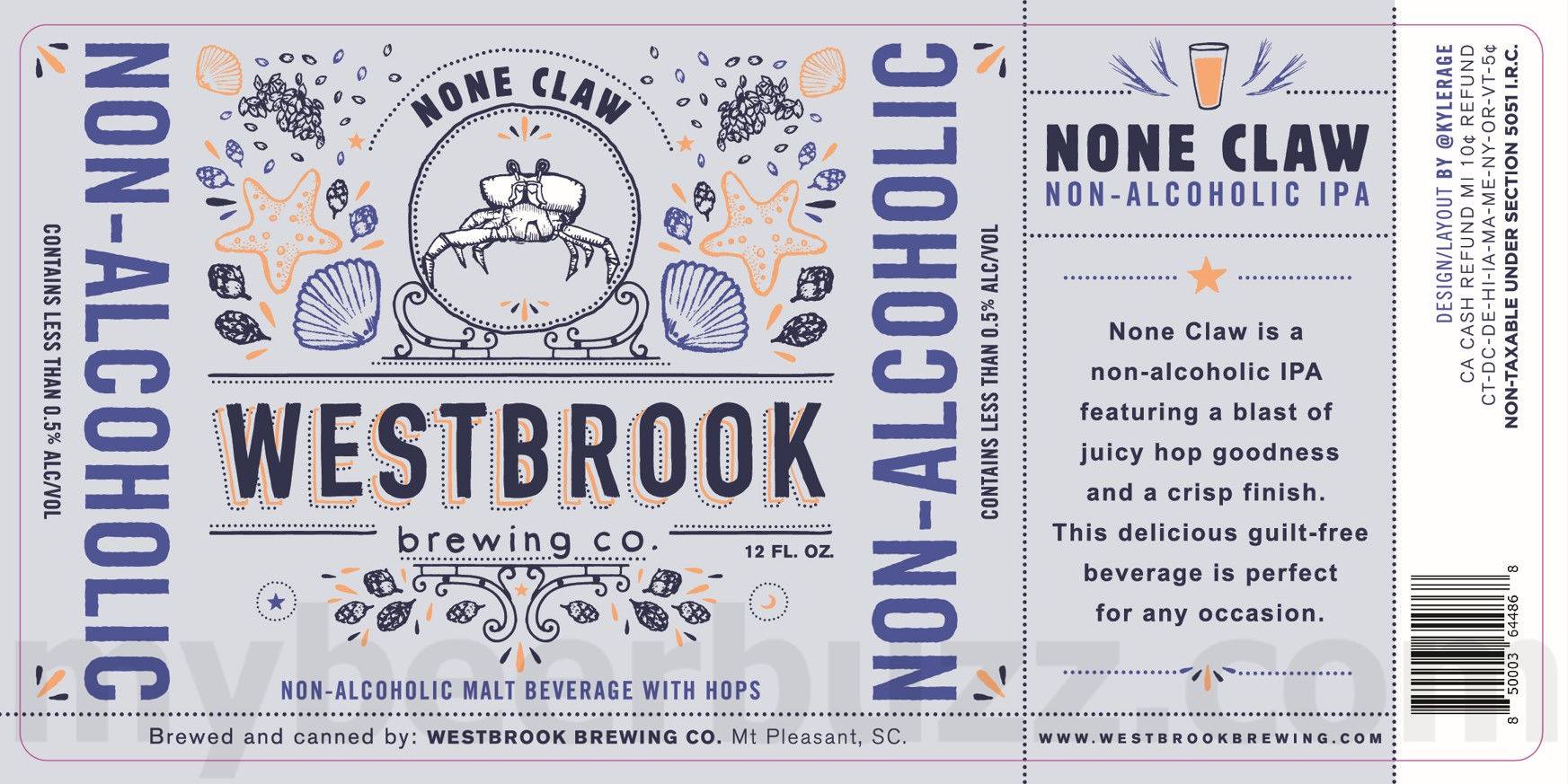 Westbrook Adding None Claw Non-Alcoholic Beverage With Hops Westbrook Adding None Claw Non-Alcoholic Beverage With Hops