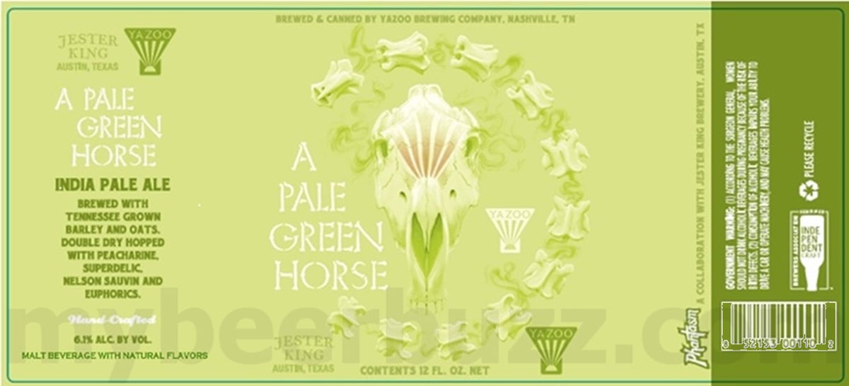 Yazoo Working On A Pale Green Horse Jester King Collaboration Yazoo Working On A Pale Green Horse Jester King Collaboration