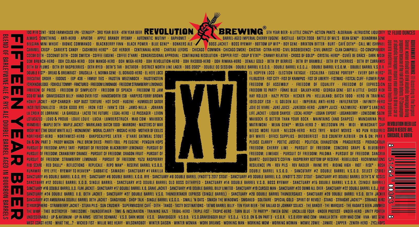 Revolution Brewing Adding XV Fifteen Year Beer Revolution Brewing Adding XV Fifteen Year Beer