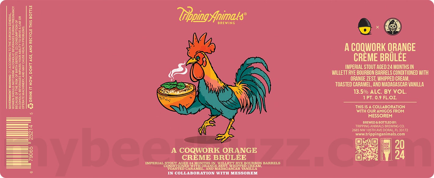 Tripping Animals Adding A Coqwork Orange Crème Brûlée Collaboration Tripping Animals Adding A Coqwork Orange Crème Brûlée Collaboration