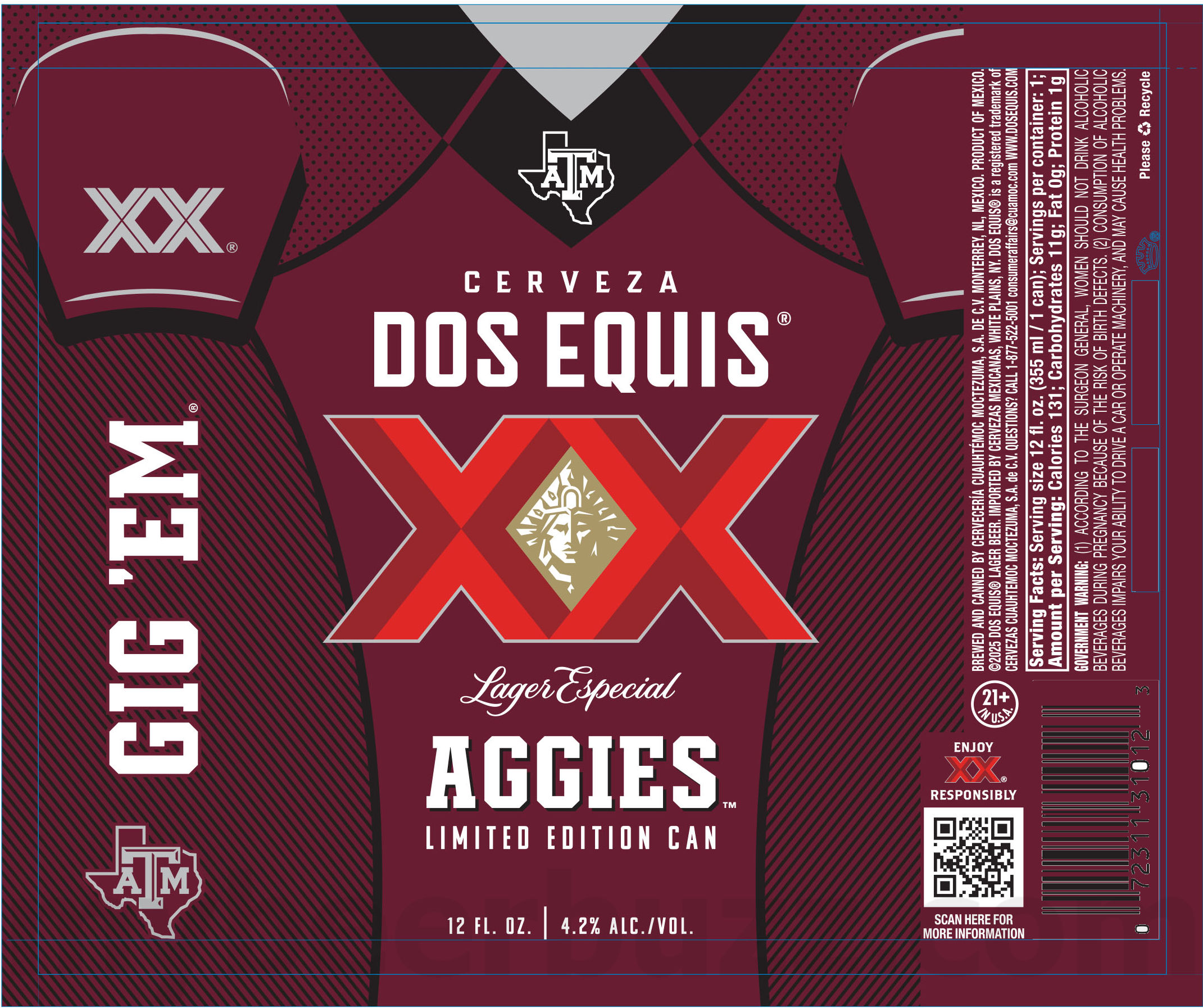 Dos Equis Adding Texas A&M Aggies Packaging Dos Equis Adding Texas A&M Aggies Packaging