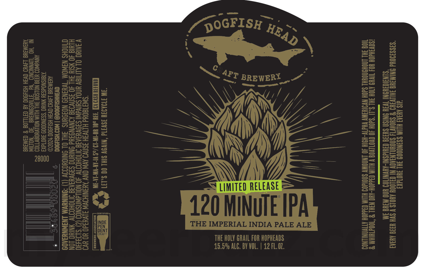 Dogfish Head Updating 120 Minute IPA Limited Release Dogfish Head Updating 120 Minute IPA Limited Release