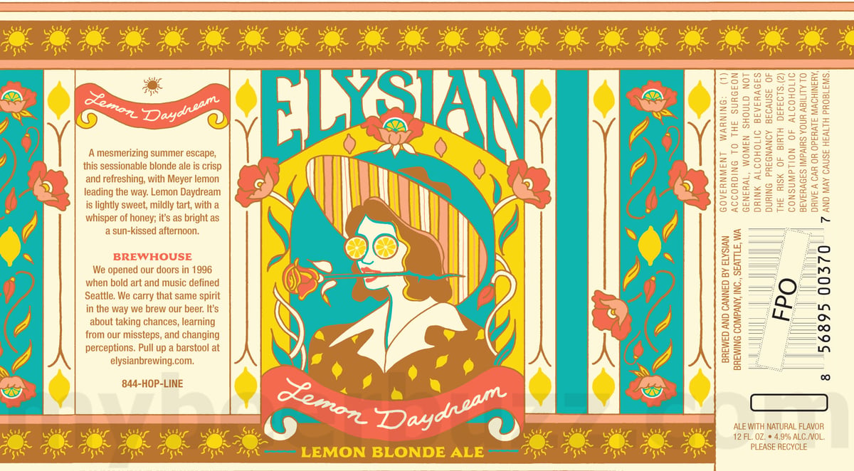 Elysian Adding Lemon Daydream Blonde Ale Elysian Adding Lemon Daydream Blonde Ale