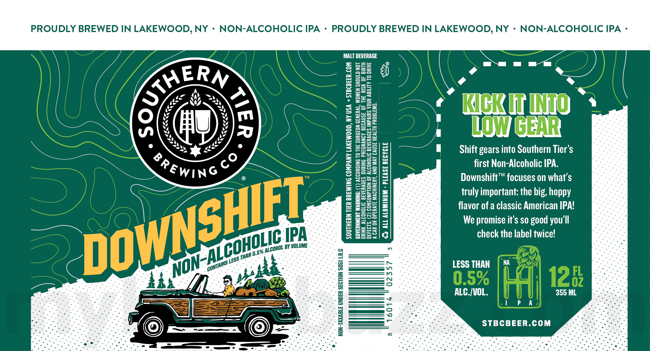 Southern Tier Adding Downshift Non-Alcoholic IPA Southern Tier Adding Downshift Non-Alcoholic IPA