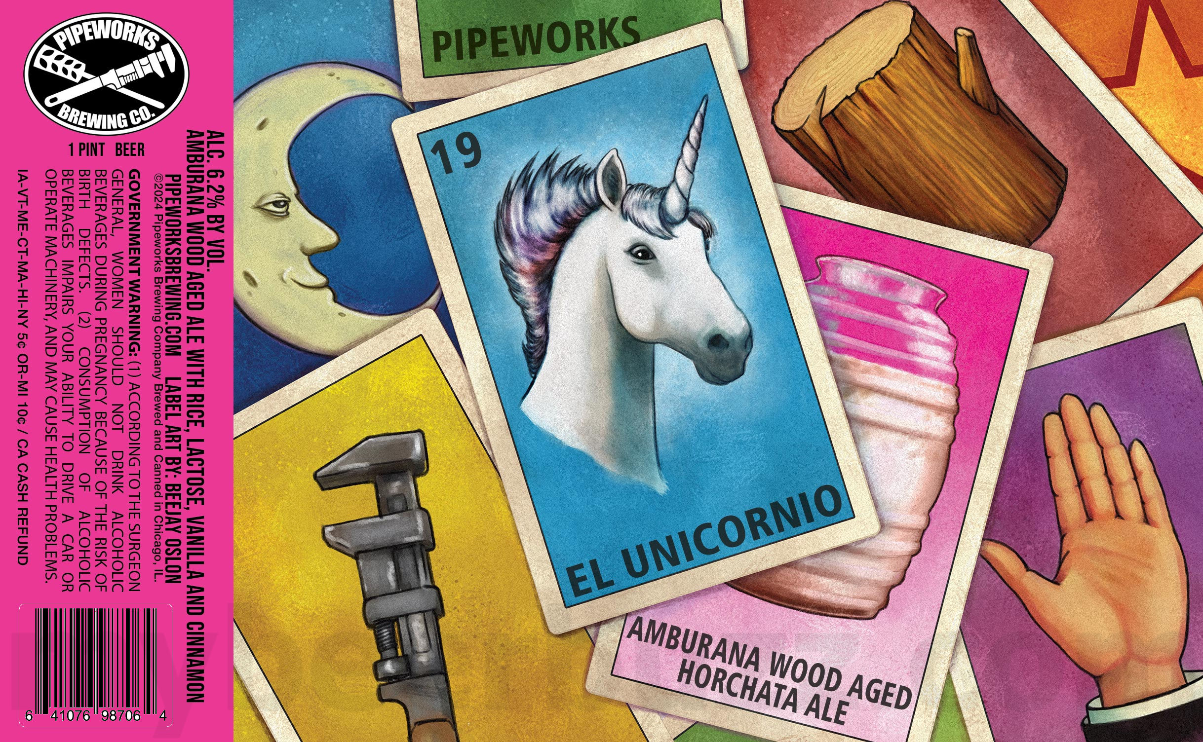 Pipeworks Adding El Unicornio Amburana Wood-Aged Horchata Ale Pipeworks Adding El Unicornio Amburana Wood-Aged Horchata Ale