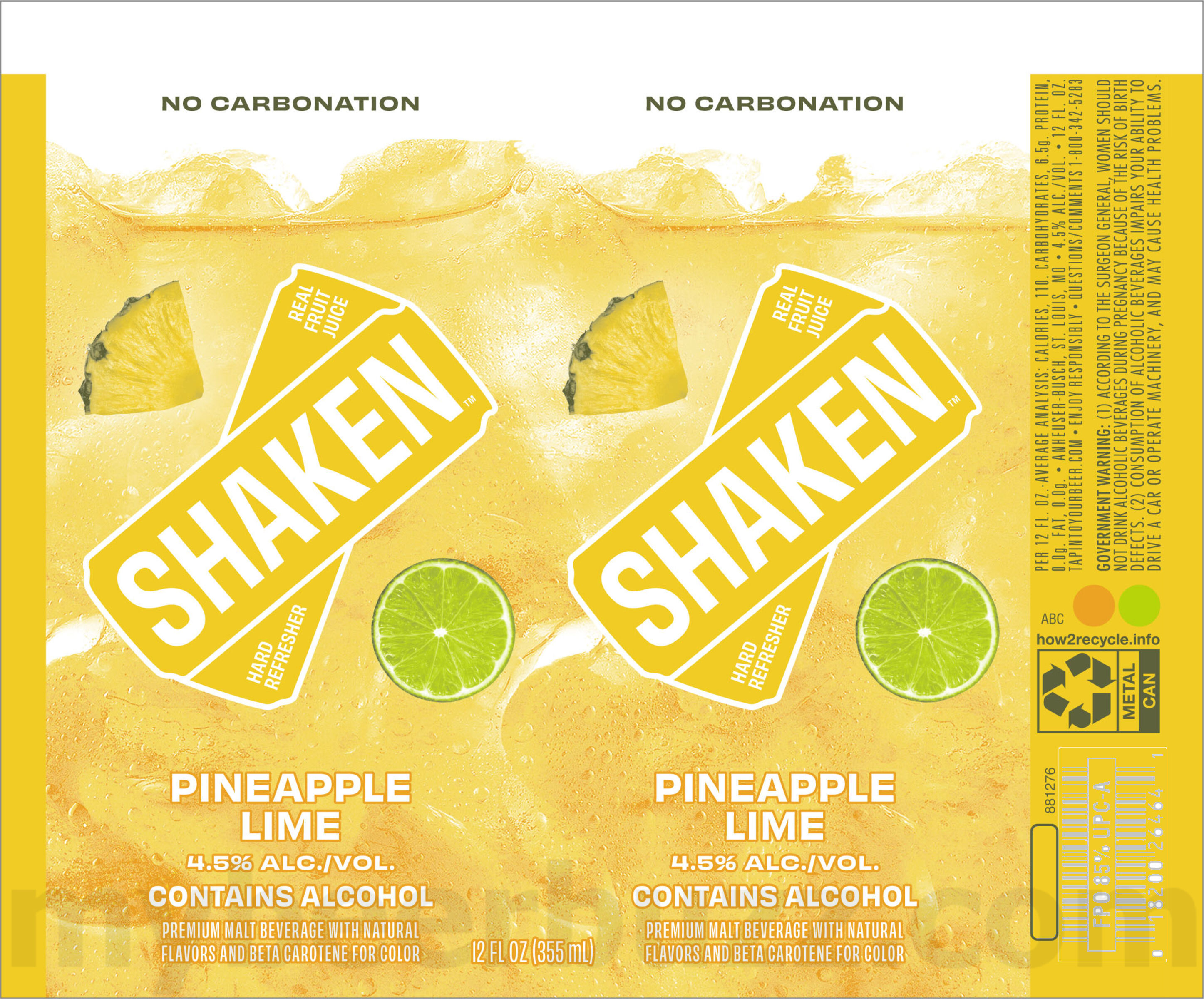 Anheuser-Busch Adding Beats Senses Lemon Lime, Beats Senses Mixed Berry, Beats Senses Mango Pineapple, Shaken Pineapple Lime & Shaken Strawberry Guava 10 apostMBB 4705