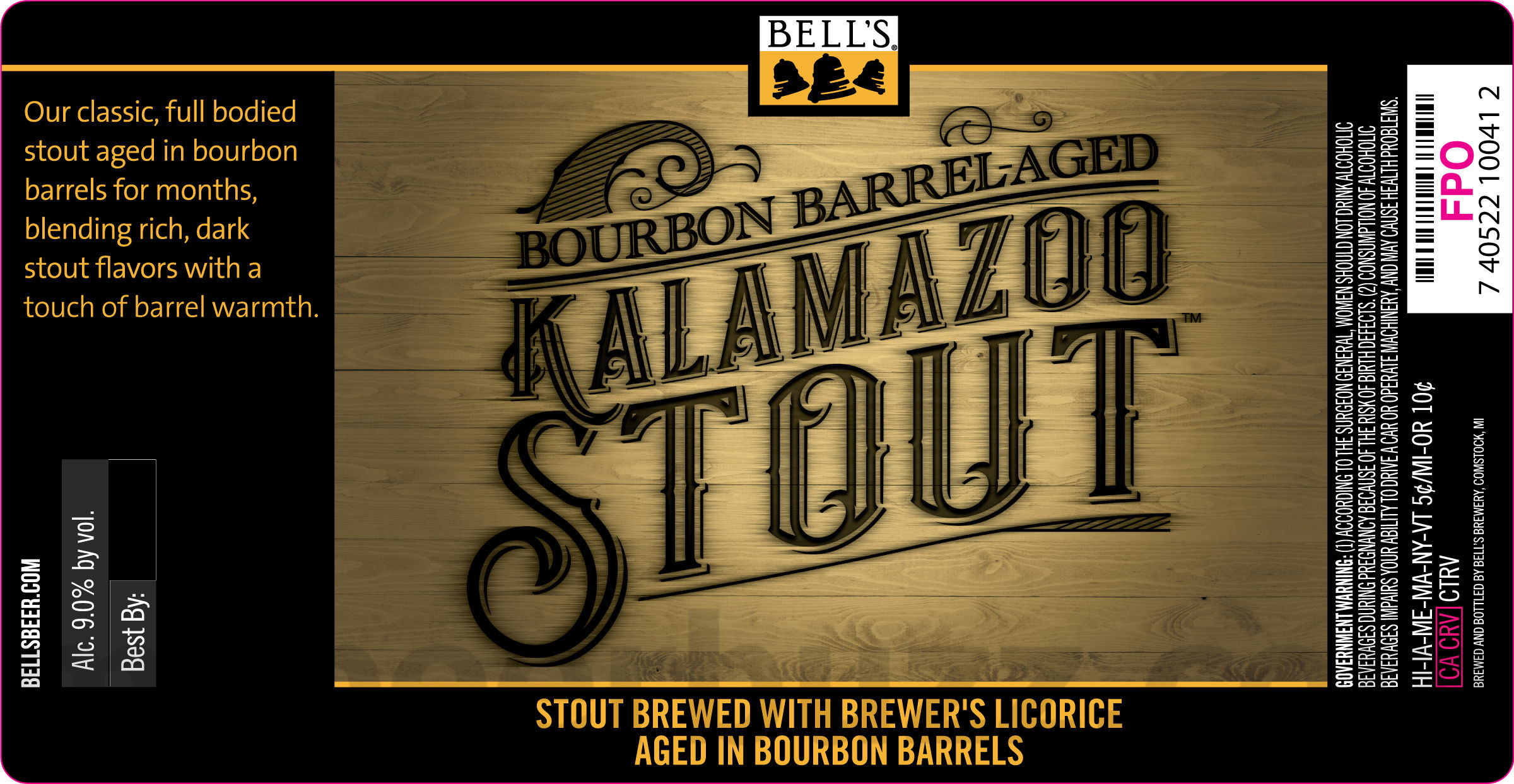 Bell’s Brewery Adding Bourbon Barrel-Aged Kalamazoo Stout Mocha / Bourbon Barrel-Aged Kalamazoo Stout 8 apostMBB 4774