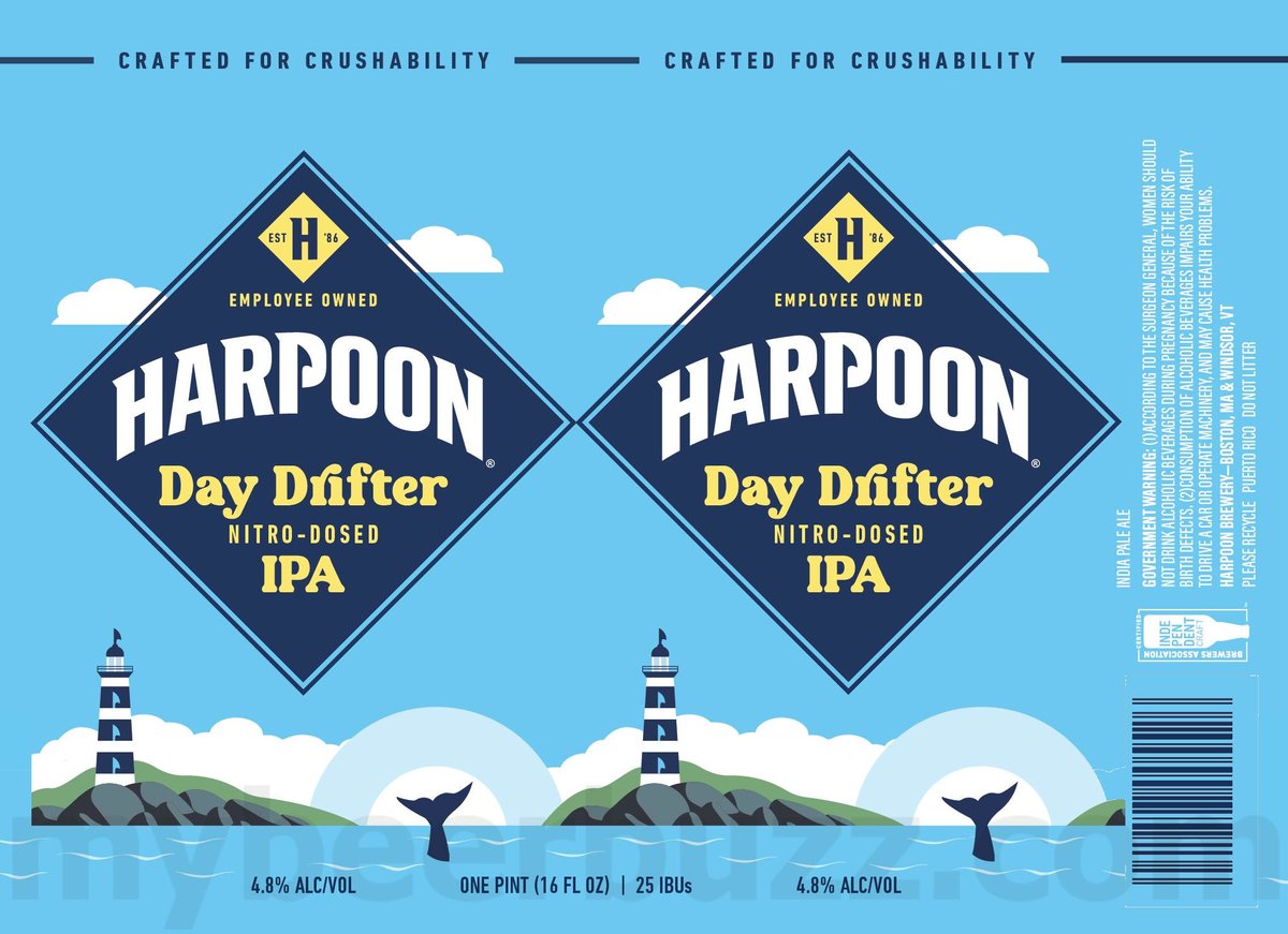 Harpoon Adding Day Drifter Nitro-Dosed IPA Harpoon Adding Day Drifter Nitro-Dosed IPA