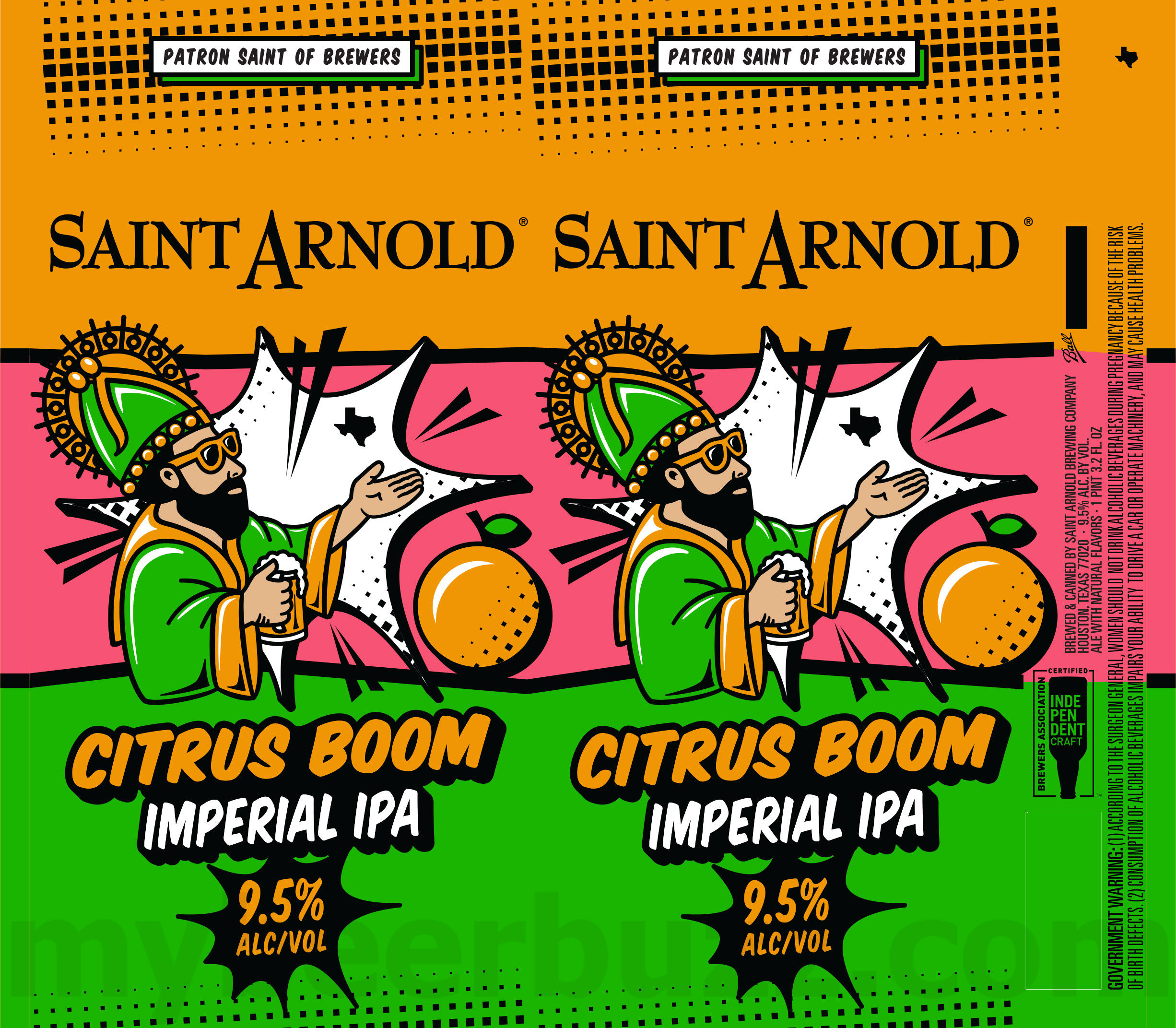 Saint Arnold Adding Citrus Boom Imperial IPA Saint Arnold Adding Citrus Boom Imperial IPA