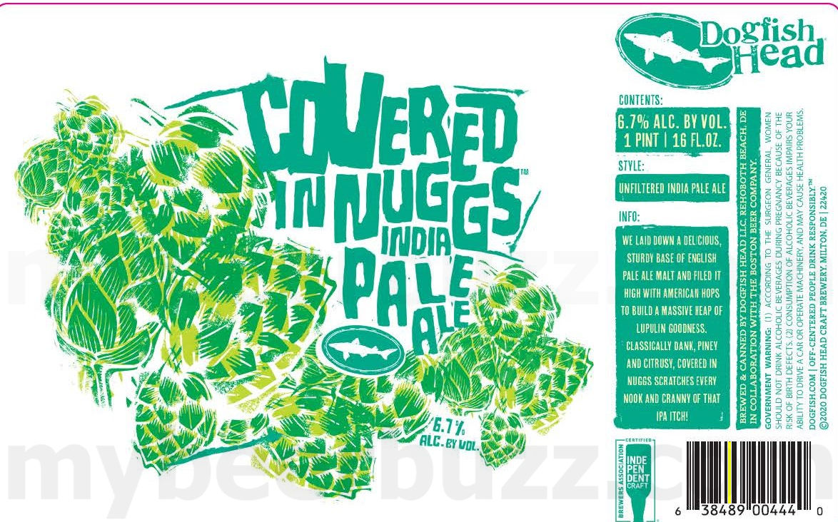 Dogfish Head Updating Covered In Nuggs IPA Dogfish Head Updating Covered In Nuggs IPA