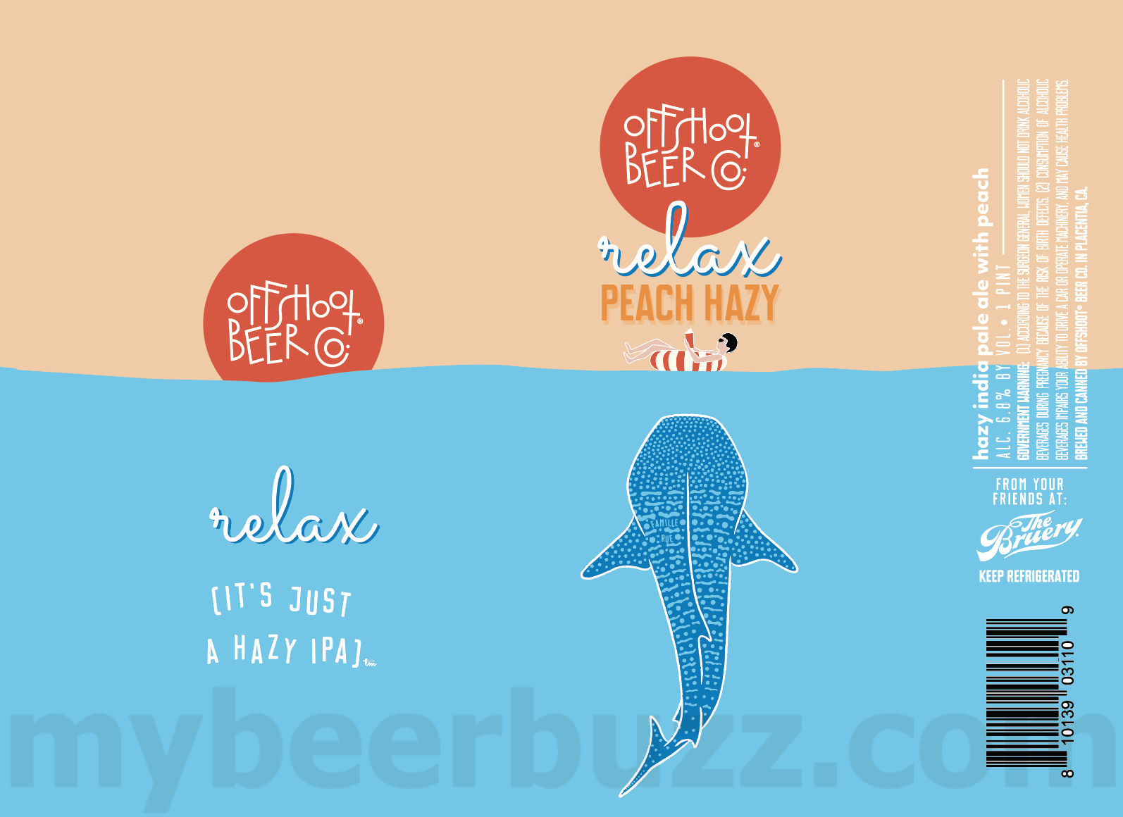 Offshoot Beer Adding Relax Peach Hazy IPA 8 apostMBB 4864