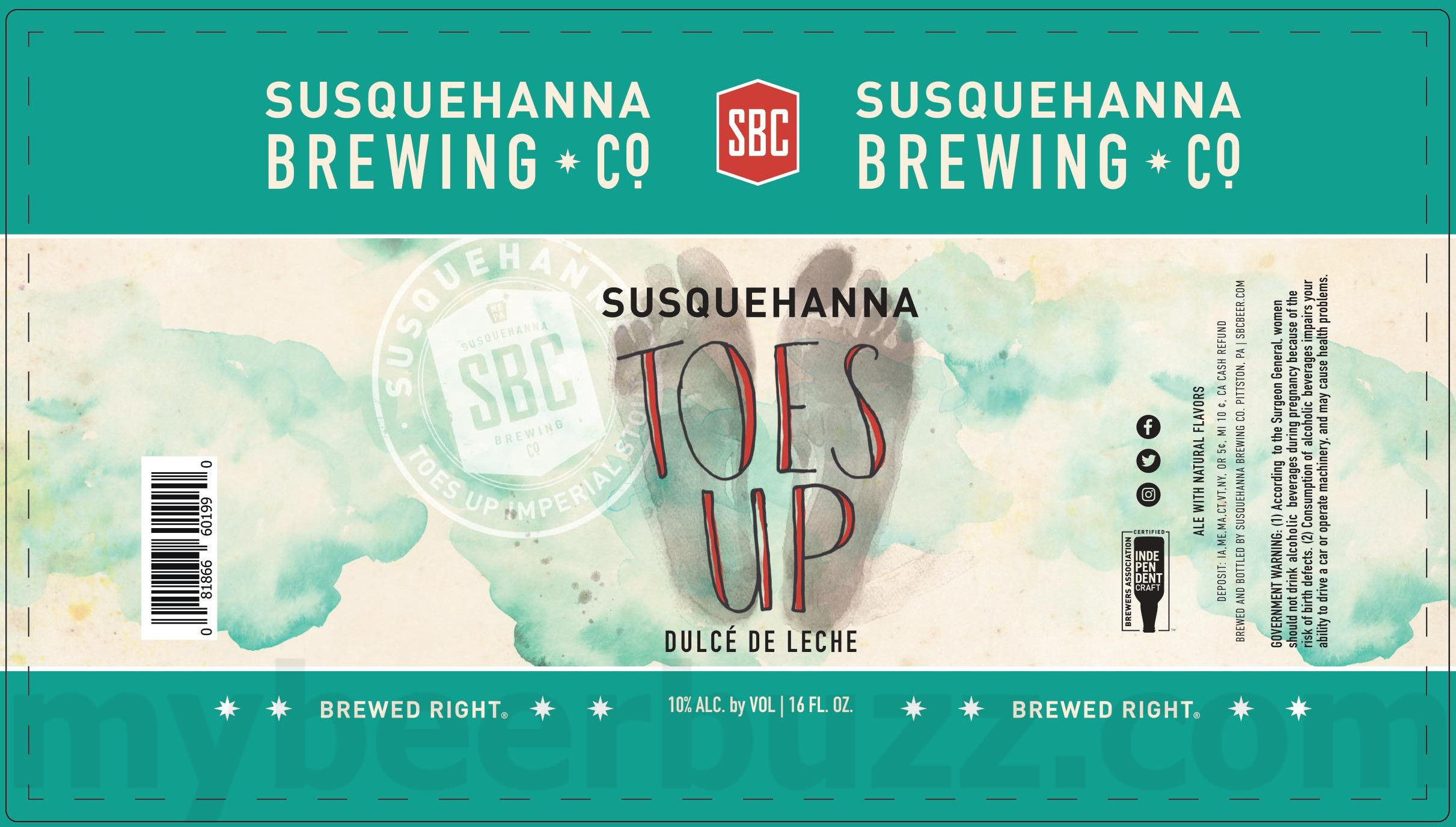 Susquehanna Brewing Adding Toes Up Dulcé De Leche Susquehanna Brewing Adding Toes Up Dulcé De Leche