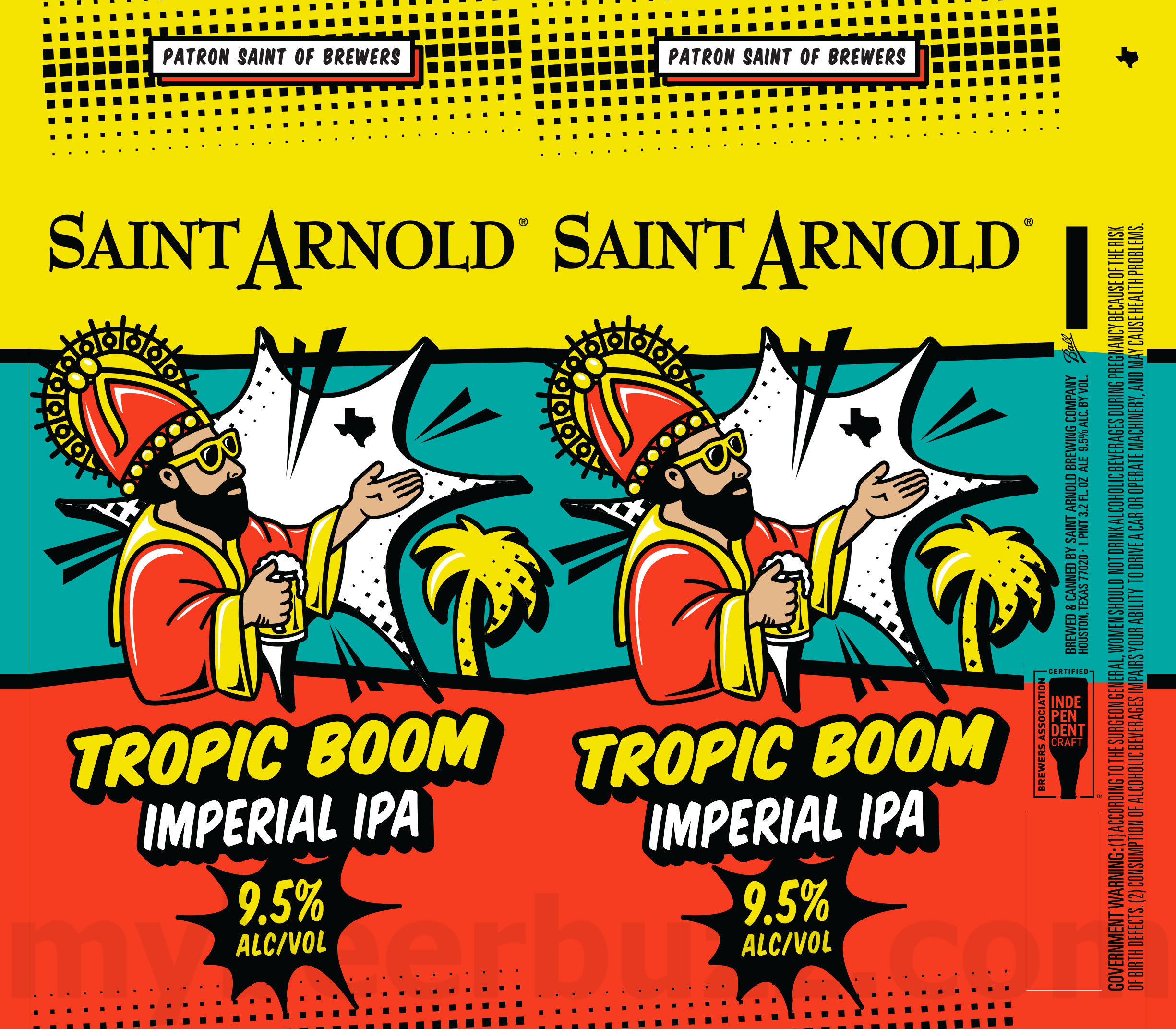 Saint Arnold Adding Tropic Boom 19.2oz Cans Saint Arnold Adding Tropic Boom 19.2oz Cans