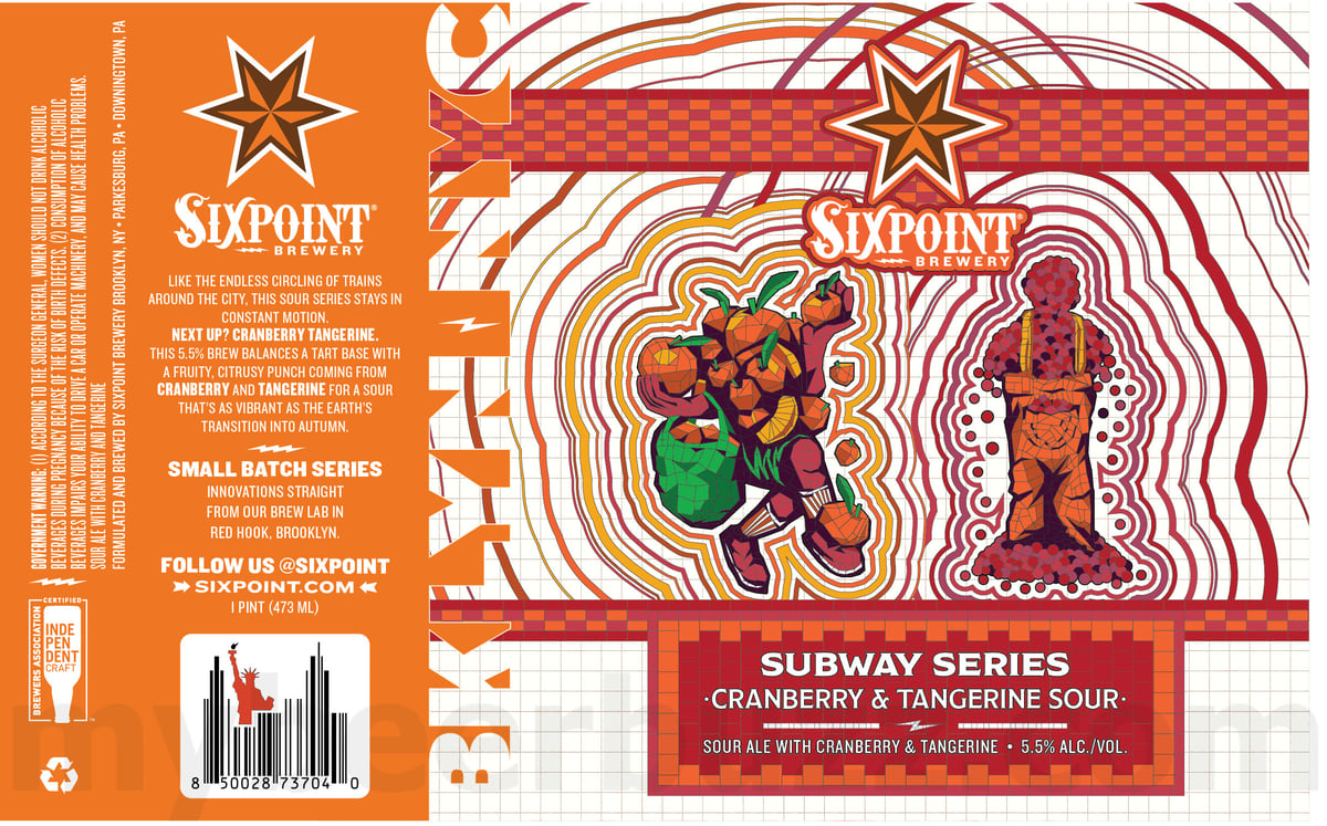 Sixpoint Adding The Pursuit, 6Beans and Subway Series Cranberry & Tangerine Sour Ale Sixpoint Adding The Pursuit, 6Beans and Subway Series Cranberry & Tangerine Sour Ale