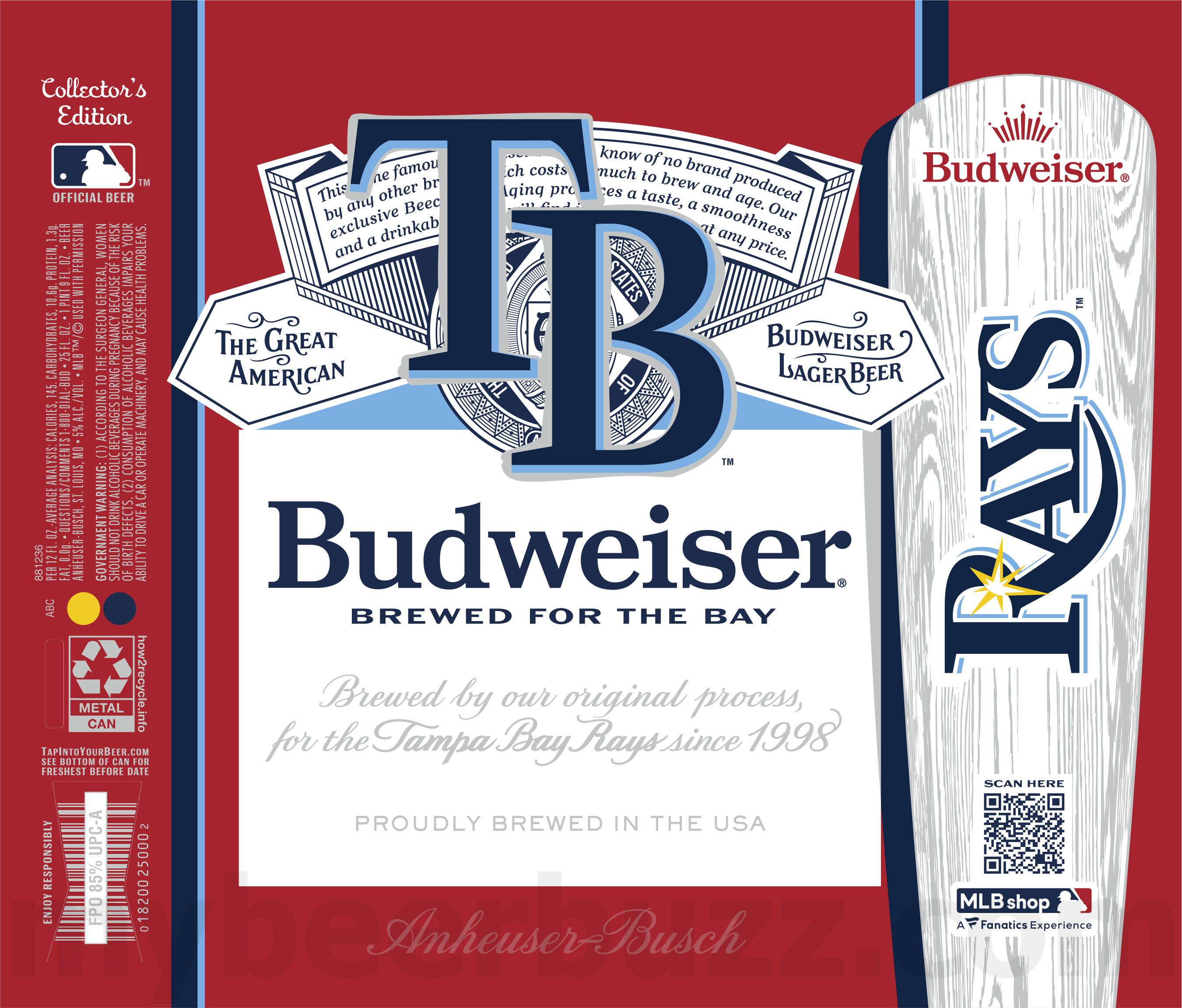 Budweiser Adding Major League Baseball MLB Collector’s Edition Cans 25 apostMBB 4928