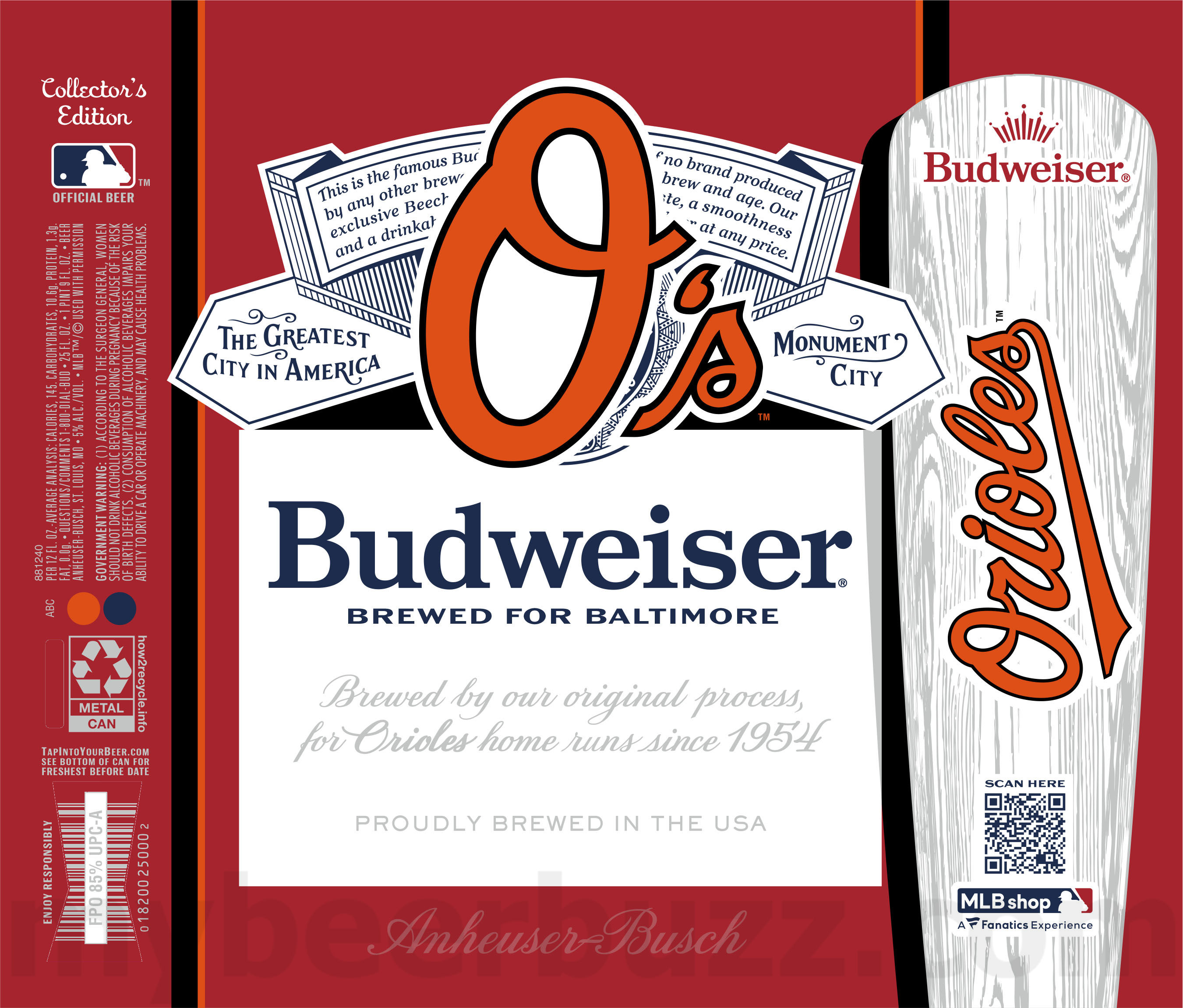 Budweiser Adding Major League Baseball MLB Collector’s Edition Cans 30 apostMBB 4933