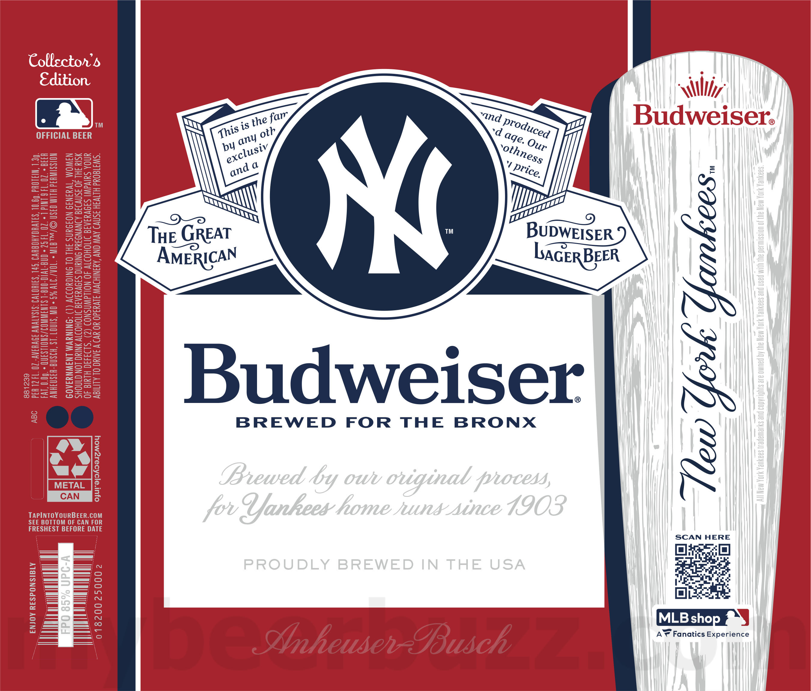Budweiser Adding Major League Baseball MLB Collector’s Edition Cans 35 apostMBB 4938