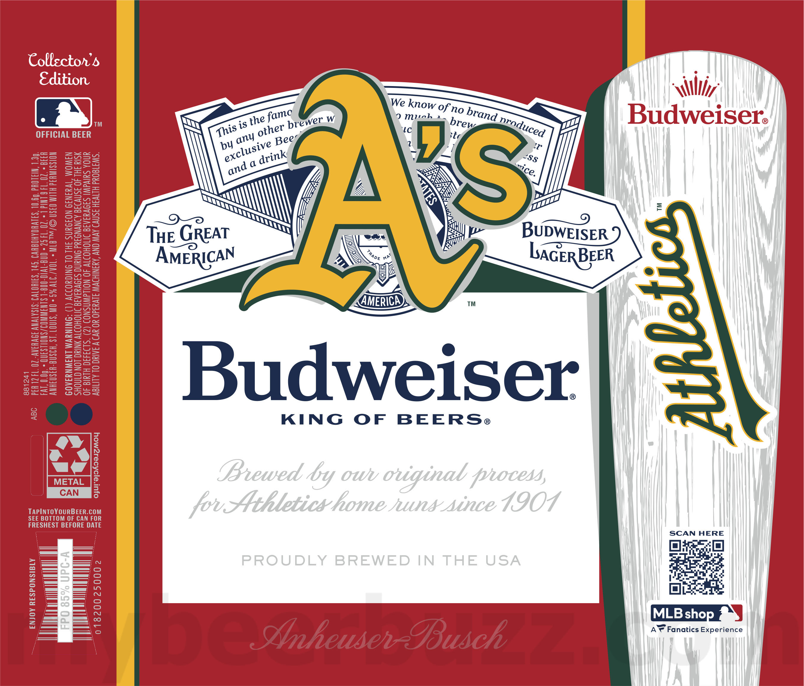 Budweiser Adding Major League Baseball MLB Collector’s Edition Cans 36 apostMBB 4939