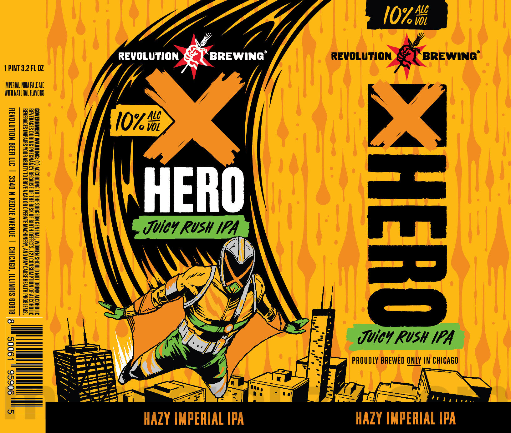 Revolution Brewing Adding X Hero Juicy Rush IPA Revolution Brewing Adding X Hero Juicy Rush IPA