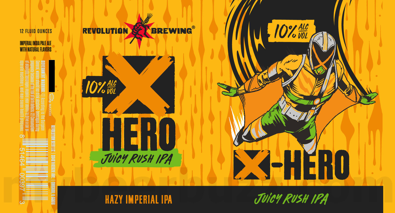 Revolution Brewing Adding X Hero Juicy Rush IPA 8 apostMBB 4950