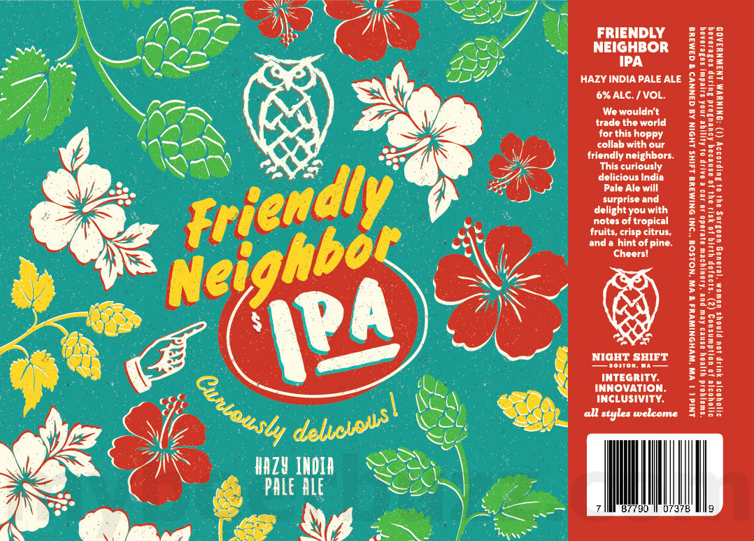 Night Shift Adding Apple Cider Donuts, Friendly Neighbor, Summer Sour, Belgian Waffles, Double Parked, All The Peels & Hockey East Ale 16 apostMBB 4990