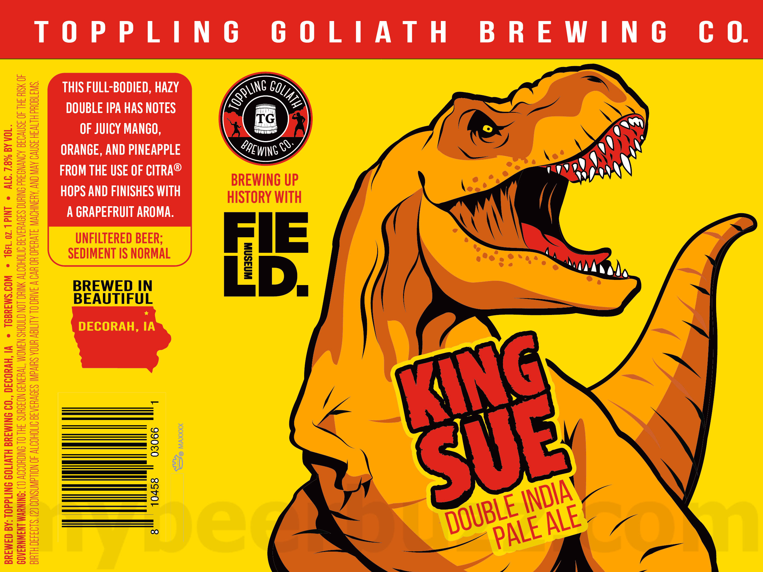 Toppling Goliath Working On Cyber Sue, King Sue & Cherry Fandango 9 apostMBB 5000