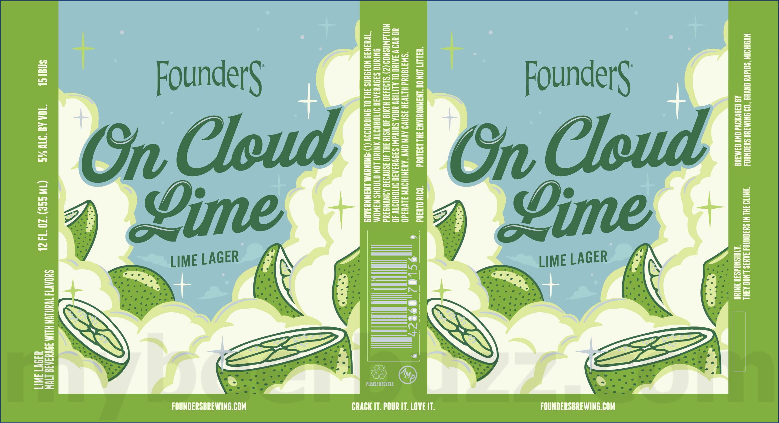Founders Adding On Cloud Lime Canned Lager Founders Adding On Cloud Lime Canned Lager