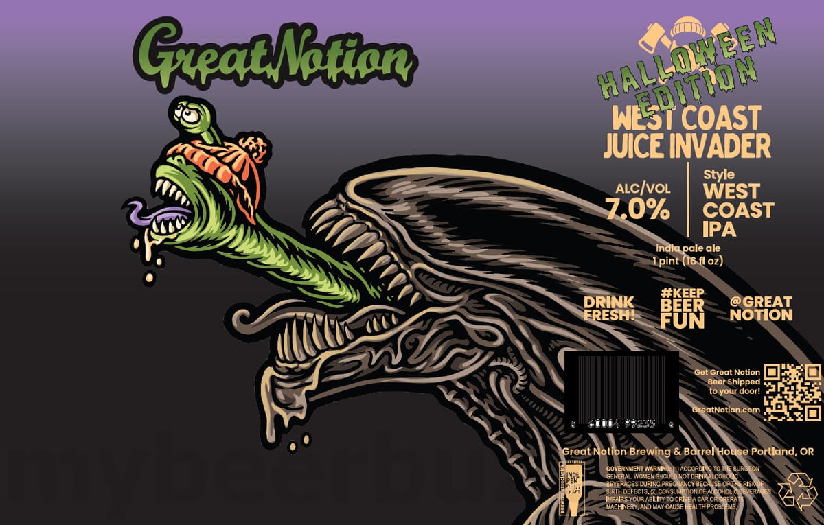 Great Notion Adding Devil’s Night, Beetle Juice Jr., West Coast Juice Invader Halloween Edition, Little Haus Of Horrors & Boo Berry Muffin 10 apostMBB 5043