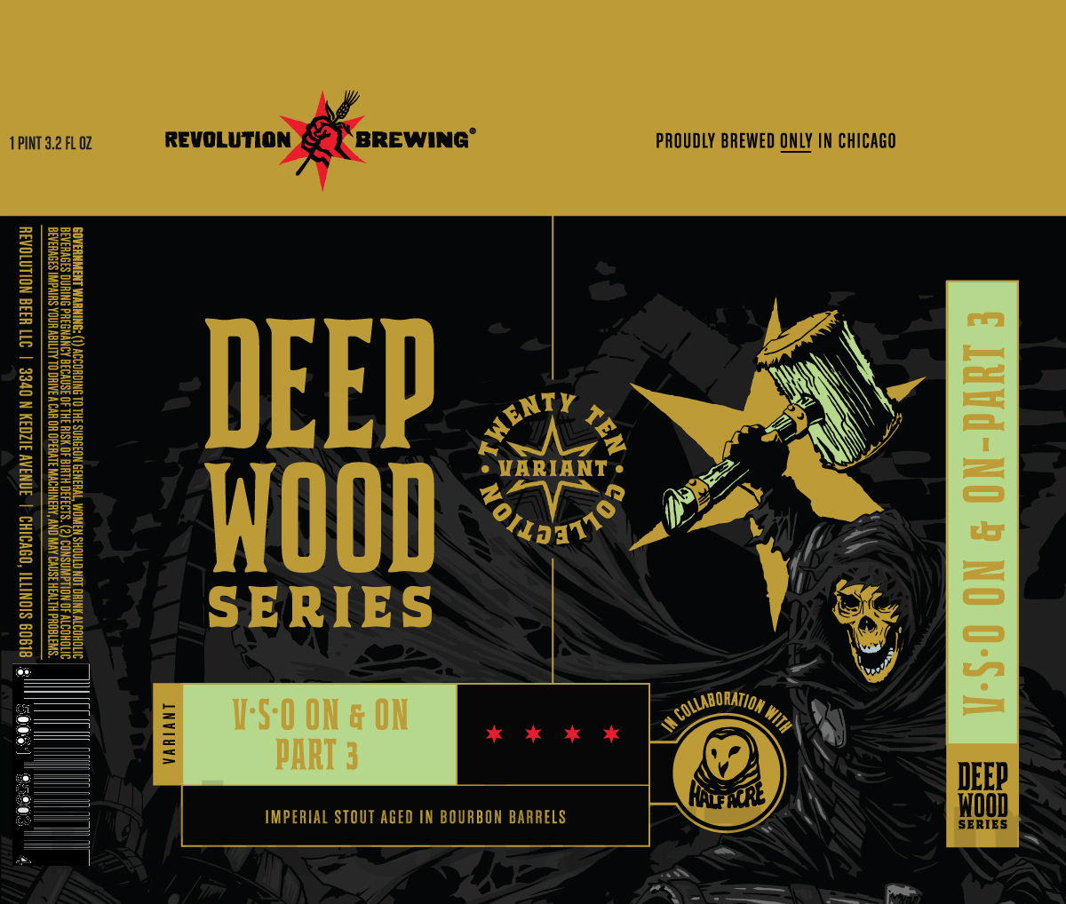 Revolution Brewing Adding DDH Jukebox Hero Black DIPA & Deep Woods V.S.O. On, D.B.V.S.O.D Le Traoncais, D.B.X.O.D Le Traoncais & On Part 3 12 apostMBB 5057