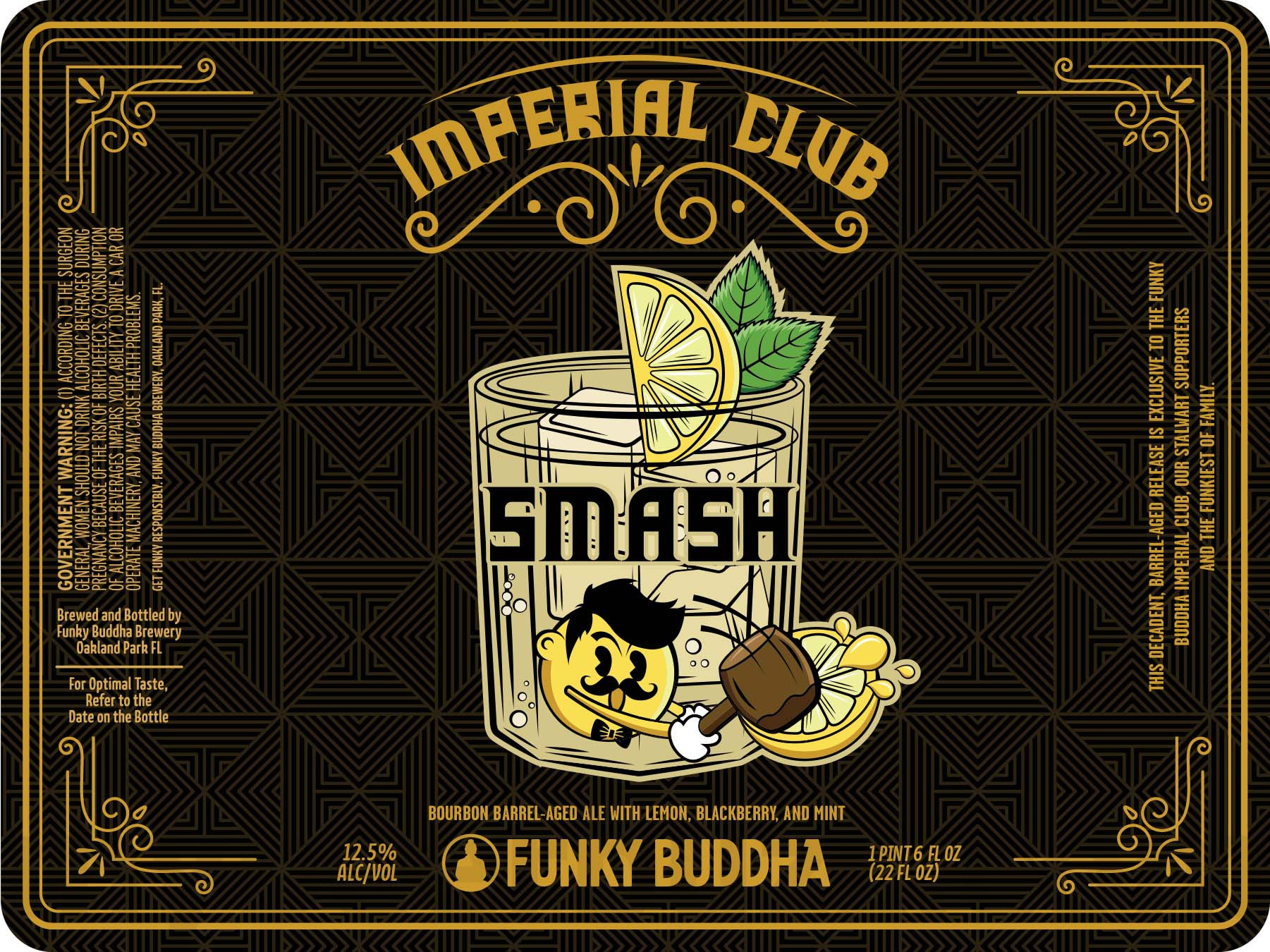 Funky Buddha Adding Buddhafest Lager, Tripel Lindy, 2024 Barrel-Aged Snowed In, Chocolate Caramel Churro Stout, SMASH & Sour Then Sinister 14 apostMBB 5059