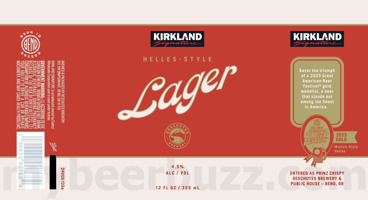 Deschutes Working On Kirkland Signature Helles-Style Lager Deschutes Working On Kirkland Signature Helles-Style Lager