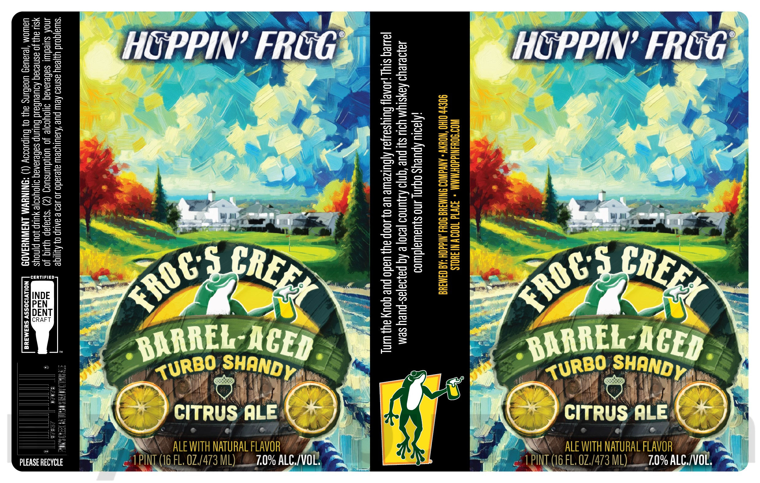Frog’s Creek Barrel-Aged Turbo Shandy Frog’s Creek Barrel-Aged Turbo Shandy