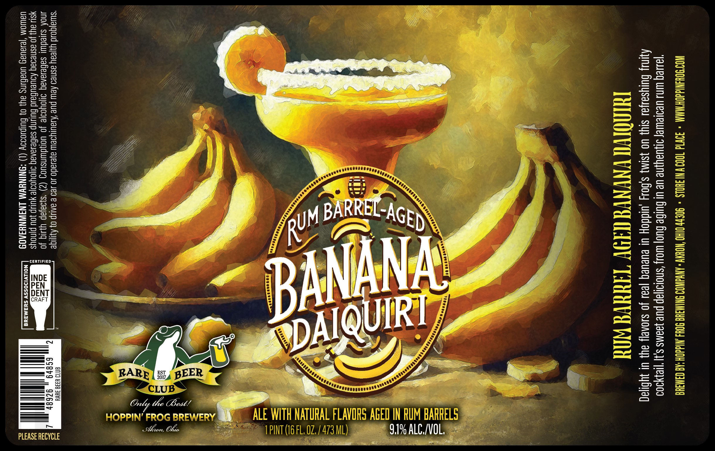 Hoppin’ Frog Adding Frog’s Creek Barrel-Aged Turbo Shandy, Pistachio Watermelon Turbo Shandy, Bite Of The Beast, Barrel Aged Corner Slice, Rum Barrel-Aged Banana Daiquiri, Four Gate About It & Key Lime Pie 14 apostMBB 5103