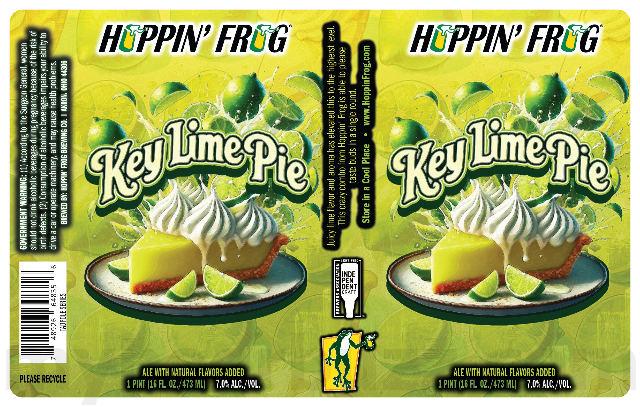 Hoppin’ Frog Adding Frog’s Creek Barrel-Aged Turbo Shandy, Pistachio Watermelon Turbo Shandy, Bite Of The Beast, Barrel Aged Corner Slice, Rum Barrel-Aged Banana Daiquiri, Four Gate About It & Key Lime Pie 18 apostMBB 5107