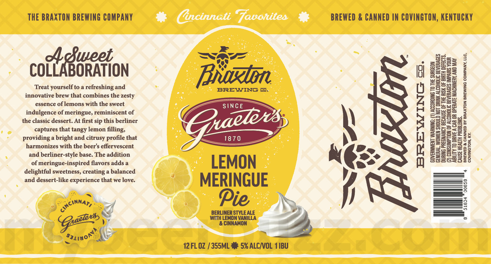 Braxton Adding Graeter’s Key Lime Pie Cans / Lemon Meringue Pie 8 apostMBB 5115