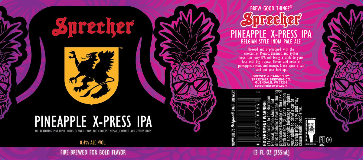 Sprecher Releasing Pineapple X-Press Cans 9 apostMBB 5123