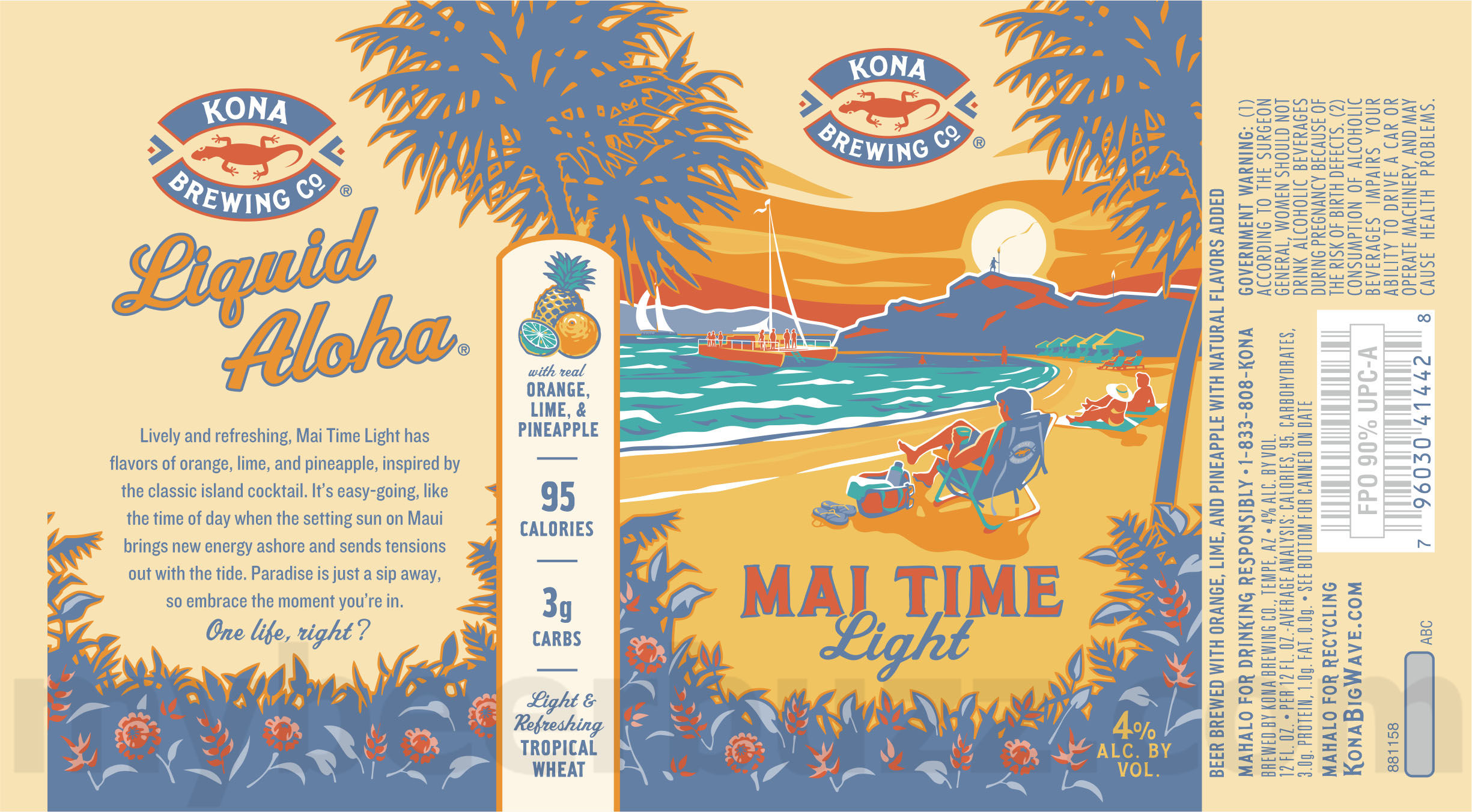 Kona Adding Dragon Fruit IPA, Hibiscus Brut IPA, Mai Time, Kona Light, Mai Time Light, Kamuela Cold IPA, Kamuela Kolsch & Island Colada Cream Ale 12 apostMBB 5129