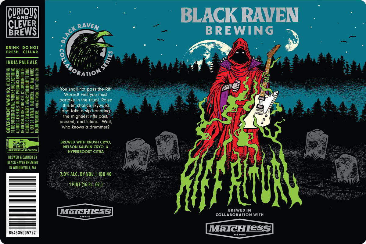 Black Raven - Updraft Pale Ale, Alternate Dimensions Tepache Sour, Mens Room IPA, Idle Fancy, 2024 Pallet Trick IPA, Mens Room Lager & Watermelon Mint Sour Cans 15 apostMBB 5163