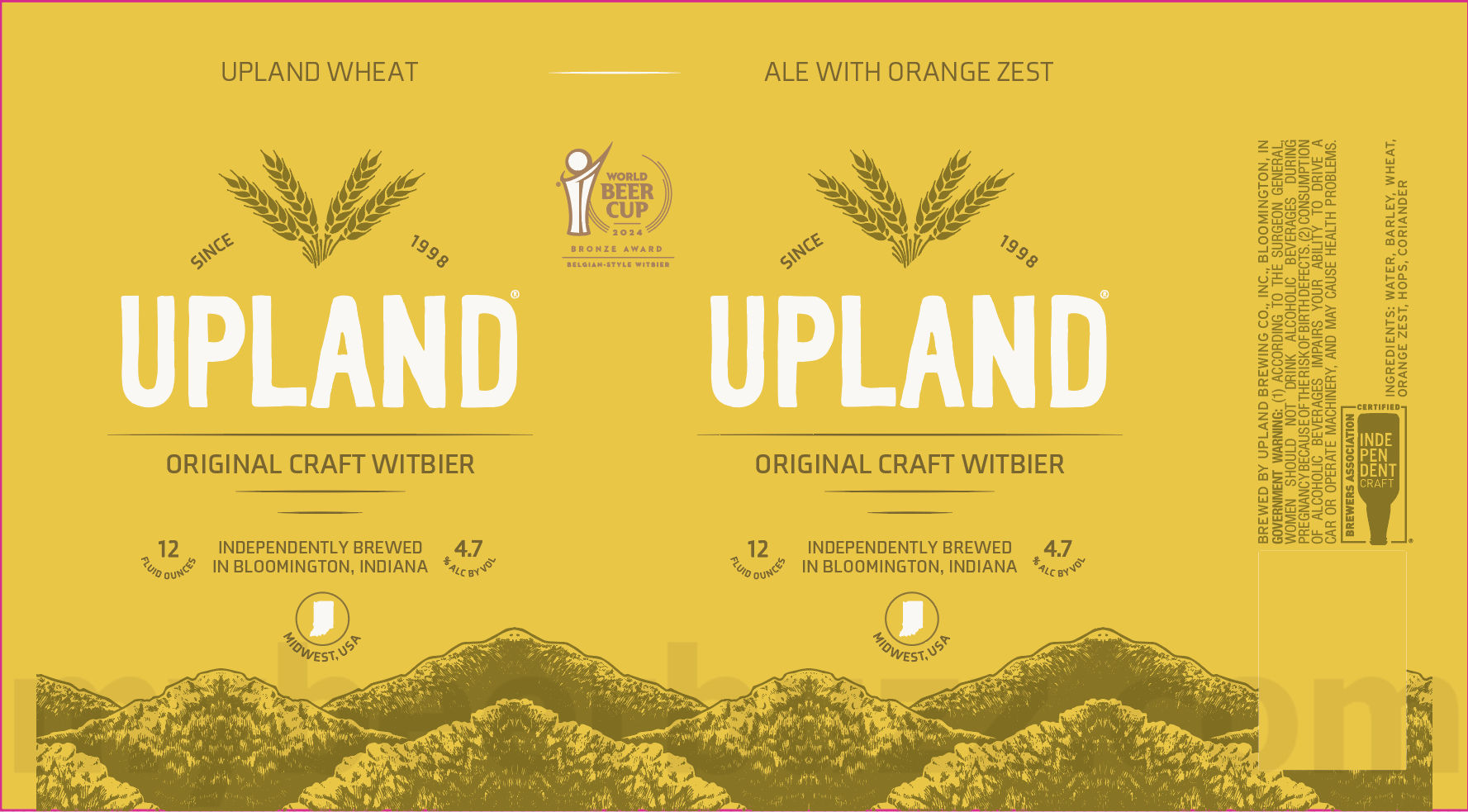 Upland Brewing Little Wheat Lies Coming To Side Trail Series / Upland Wheat 8 apostMBB 5183