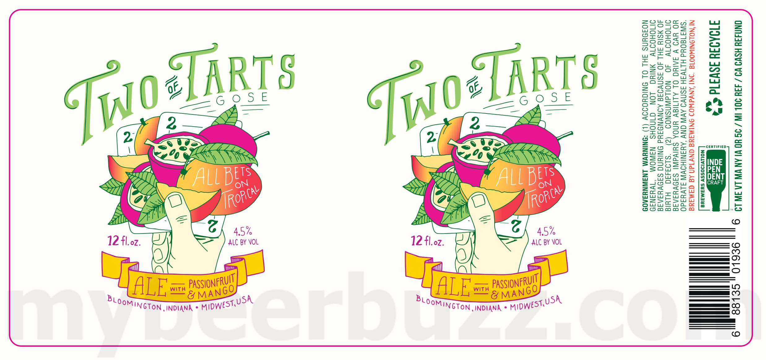 Upland Brewing Two Of Tarts Gose Coming To Cans In May 8 apostMBB 5188